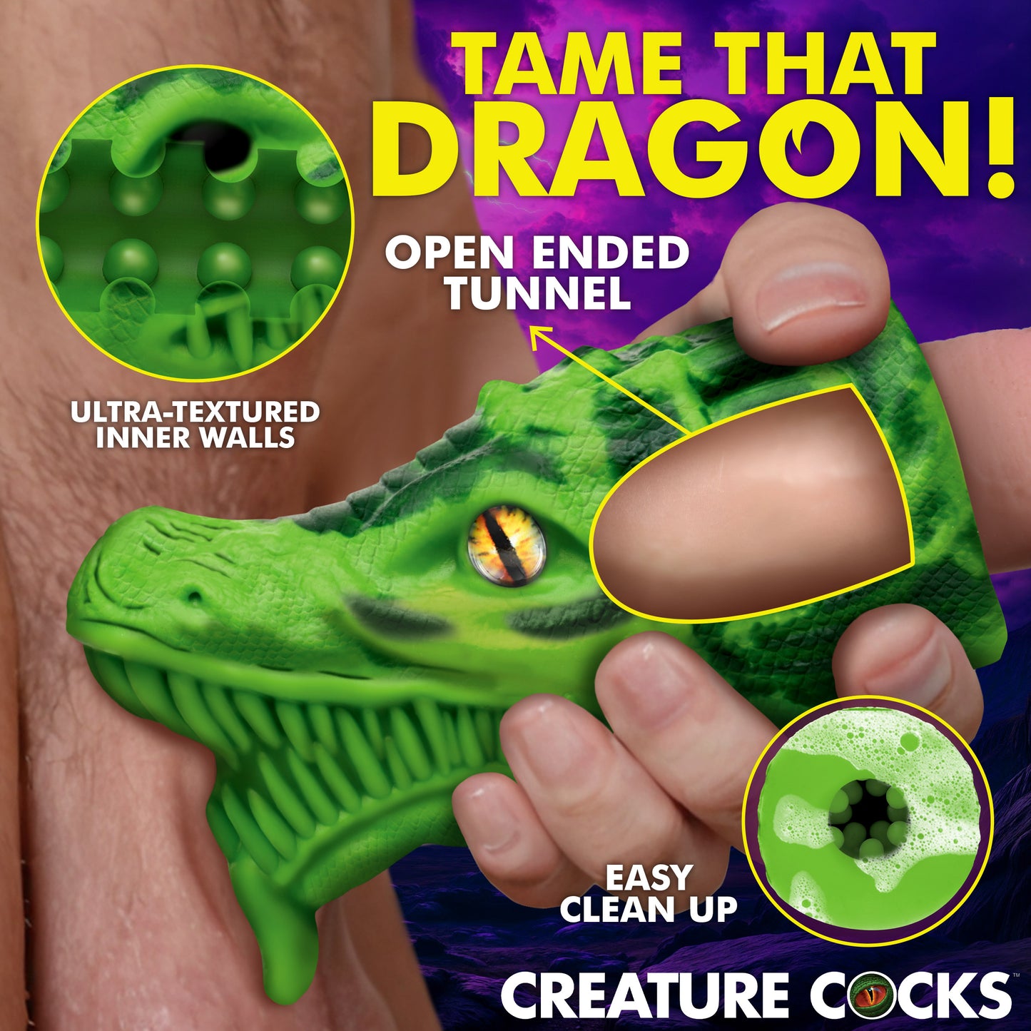 Dragon Tamer Silicone Stroker - Green