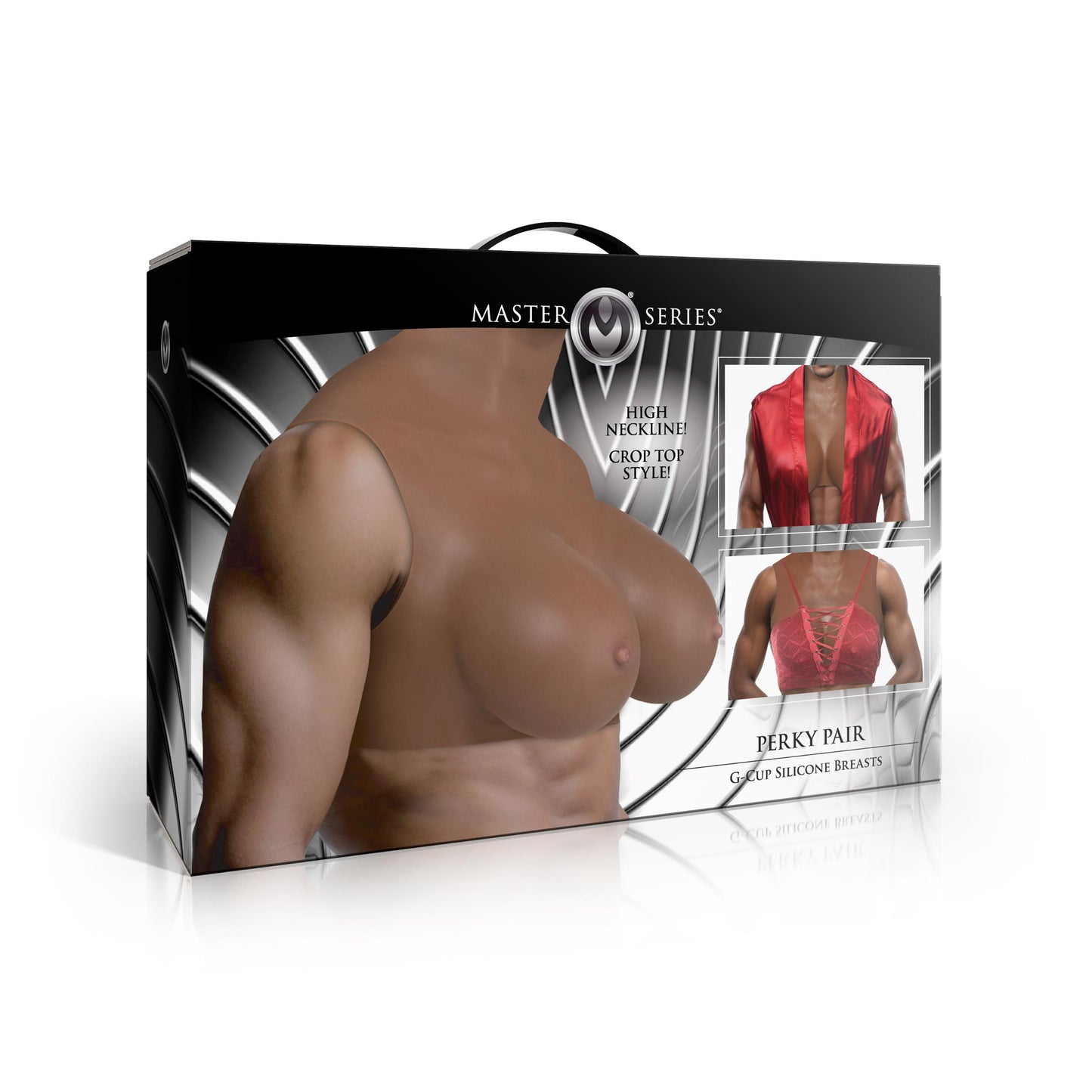 Perky Pair G-cup Silicone Breasts - Dark