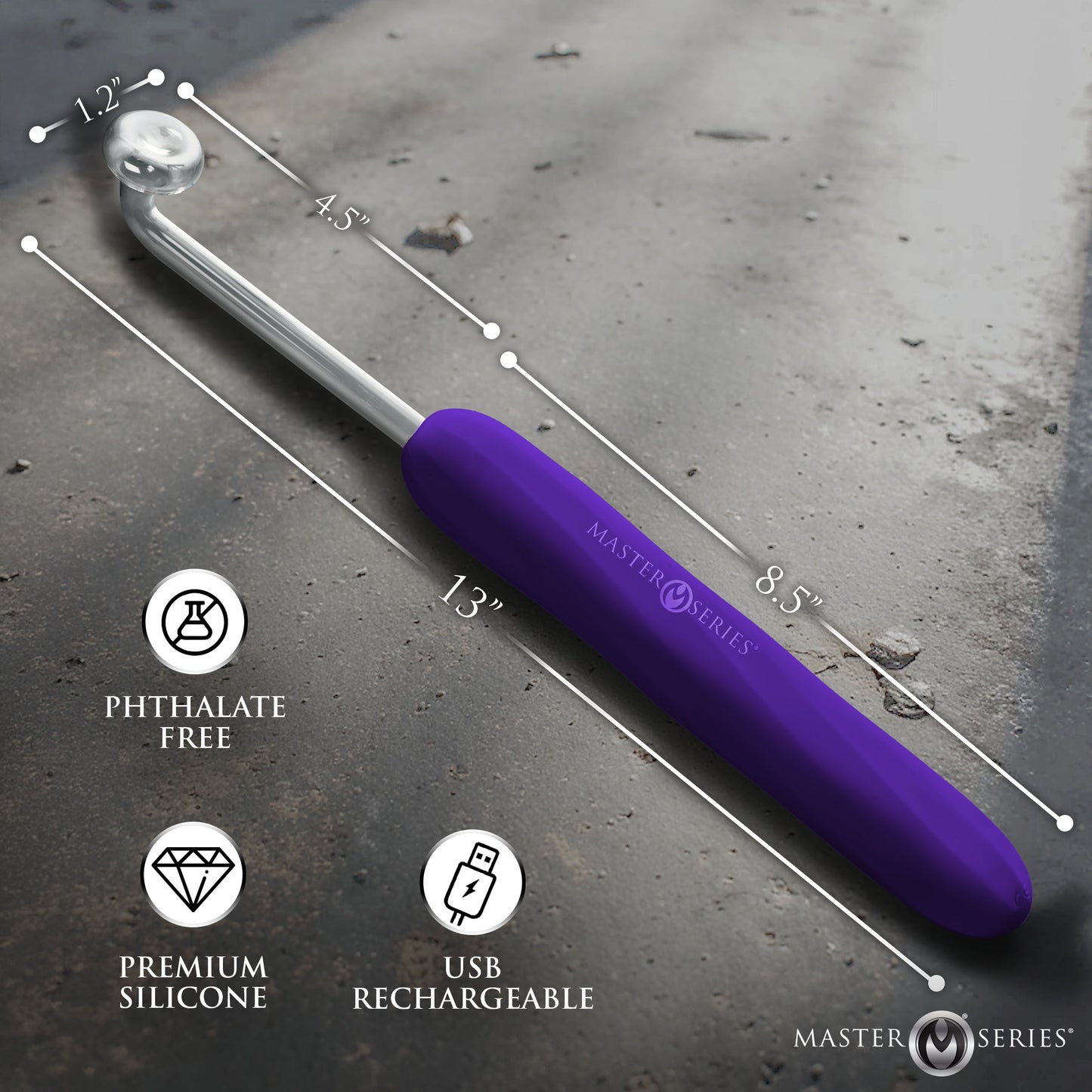 Elektra Rechargeable E-stim Wand - Purple