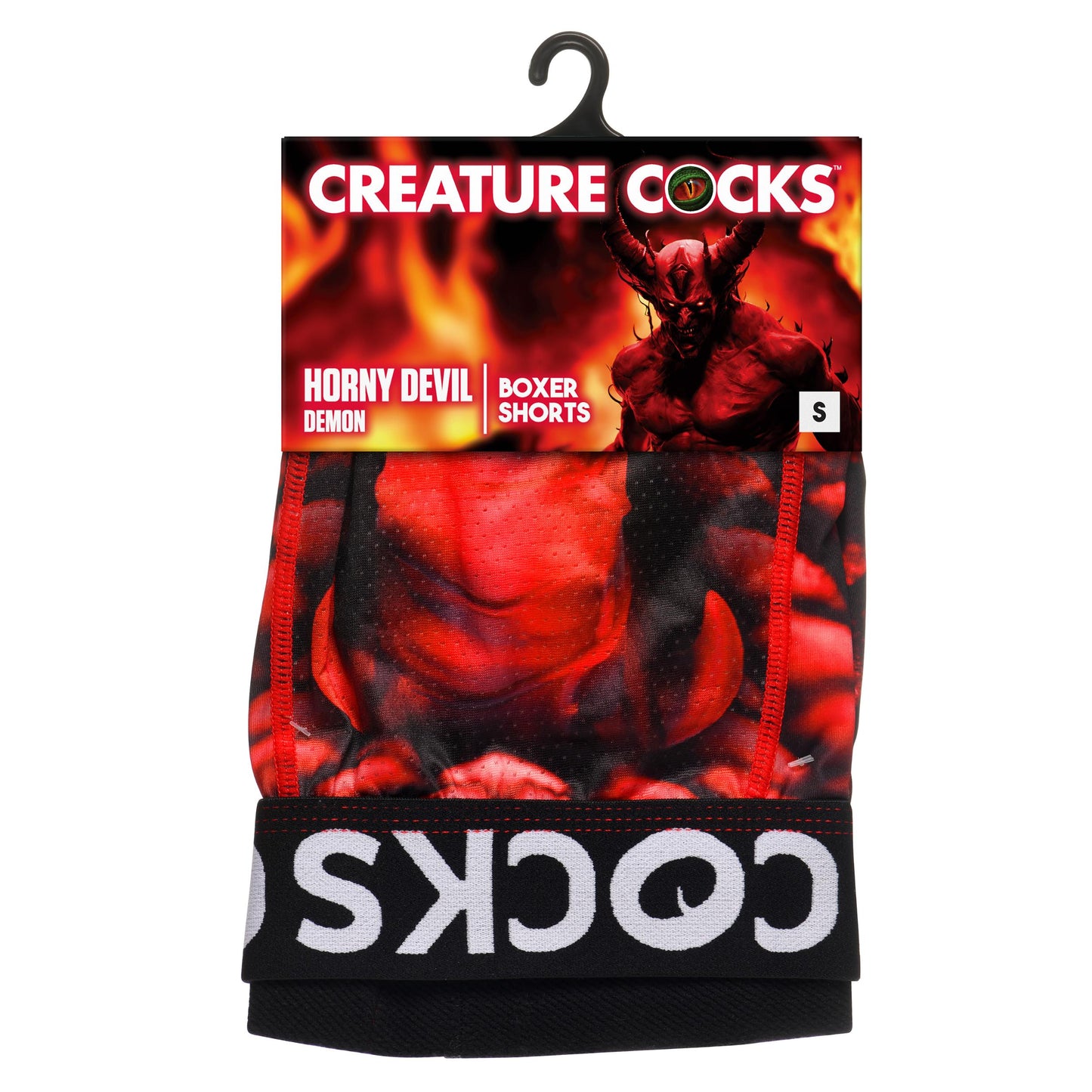 Creature Wear Horny Devil Demon Boxer Shorts - Small