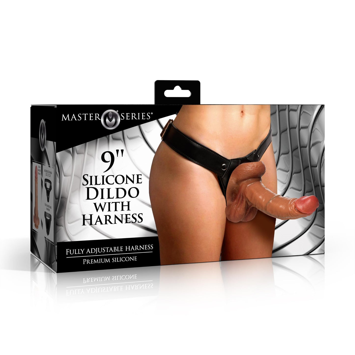 9" Silicone Dildo With Harness