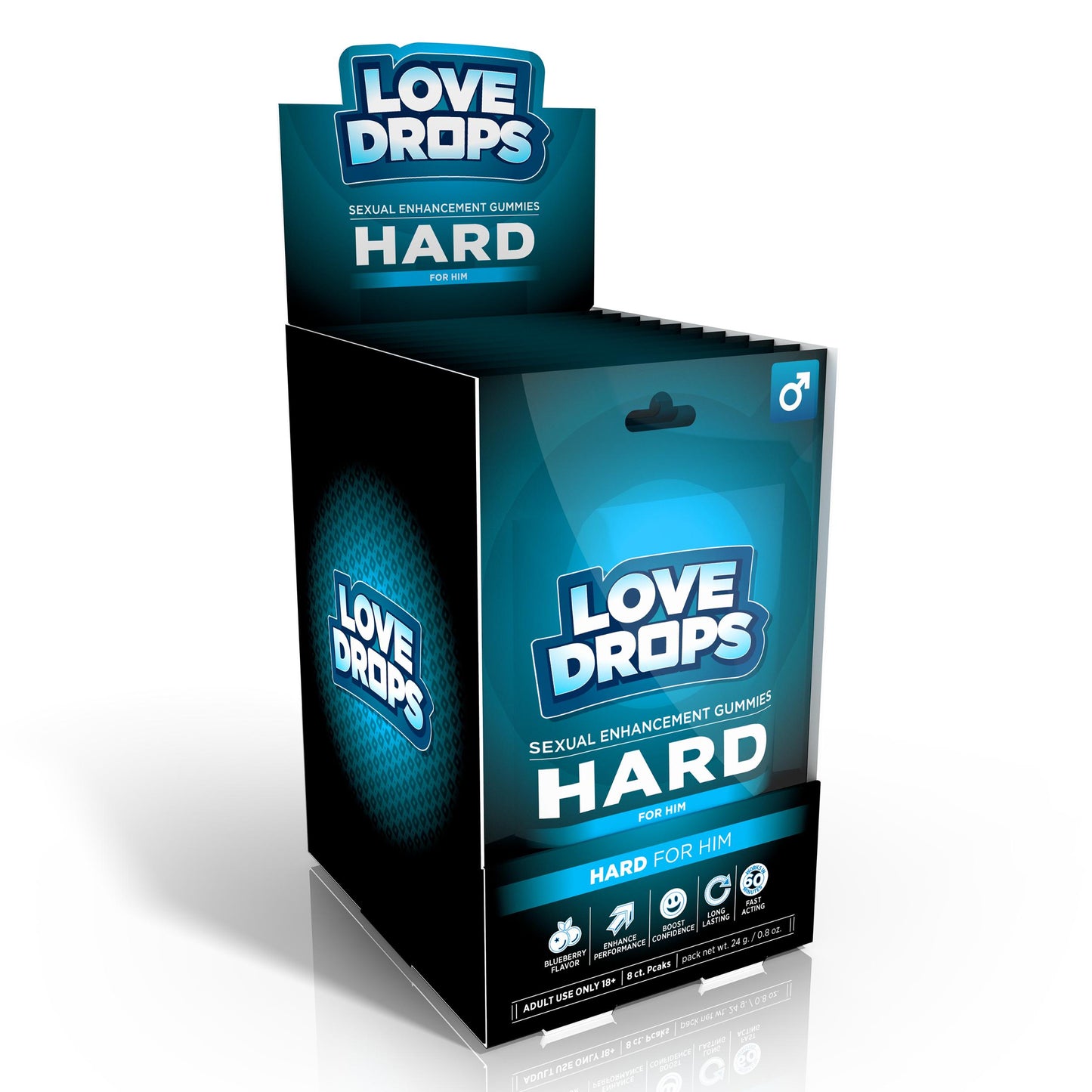 Sexual Enhancement Gummies For Him - Hard Pop Display 12ct