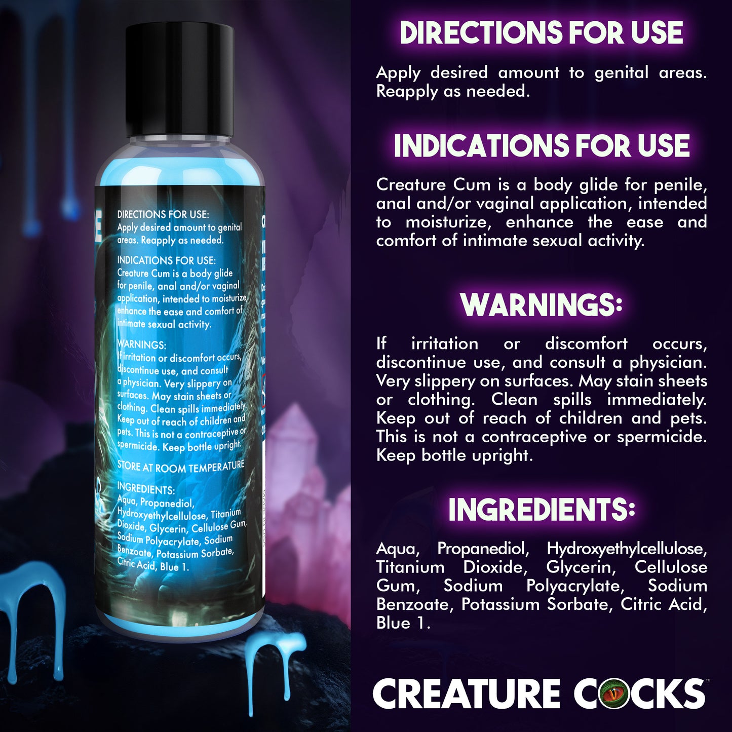 Creature Cum Blue Jizz Lubricant - 4oz