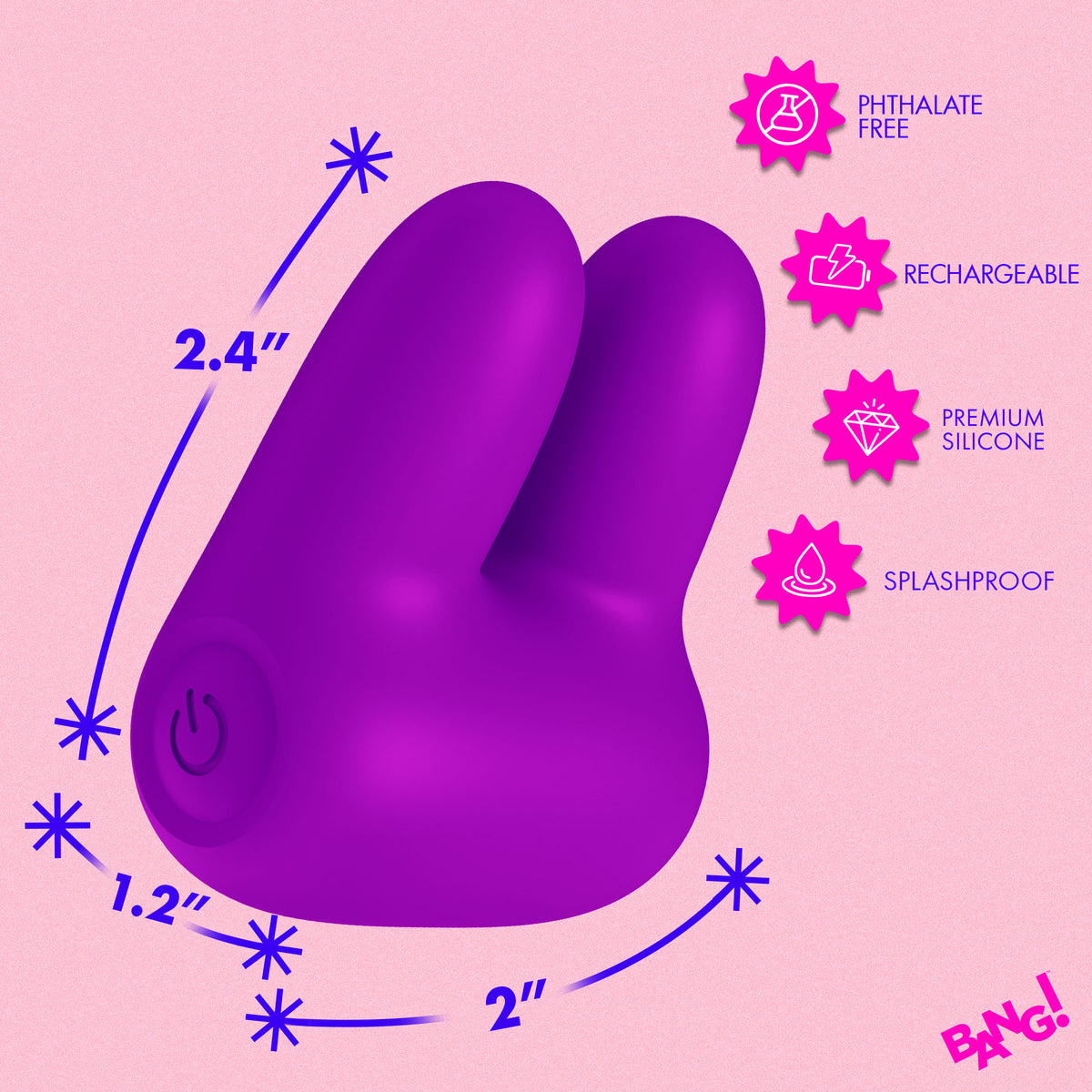 Dual Silicone Vibrator - Purple