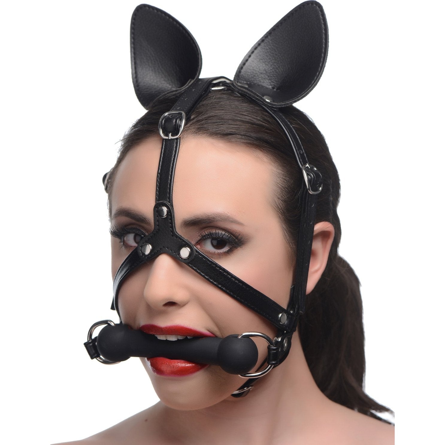 Dark Horse Pony Head Harness With Silicone Bit MS - My Secret Sex Toy Delivery Dark Horse Pony Head Harness With Silicone Bit MS - My Secret Sex Toy Delivery