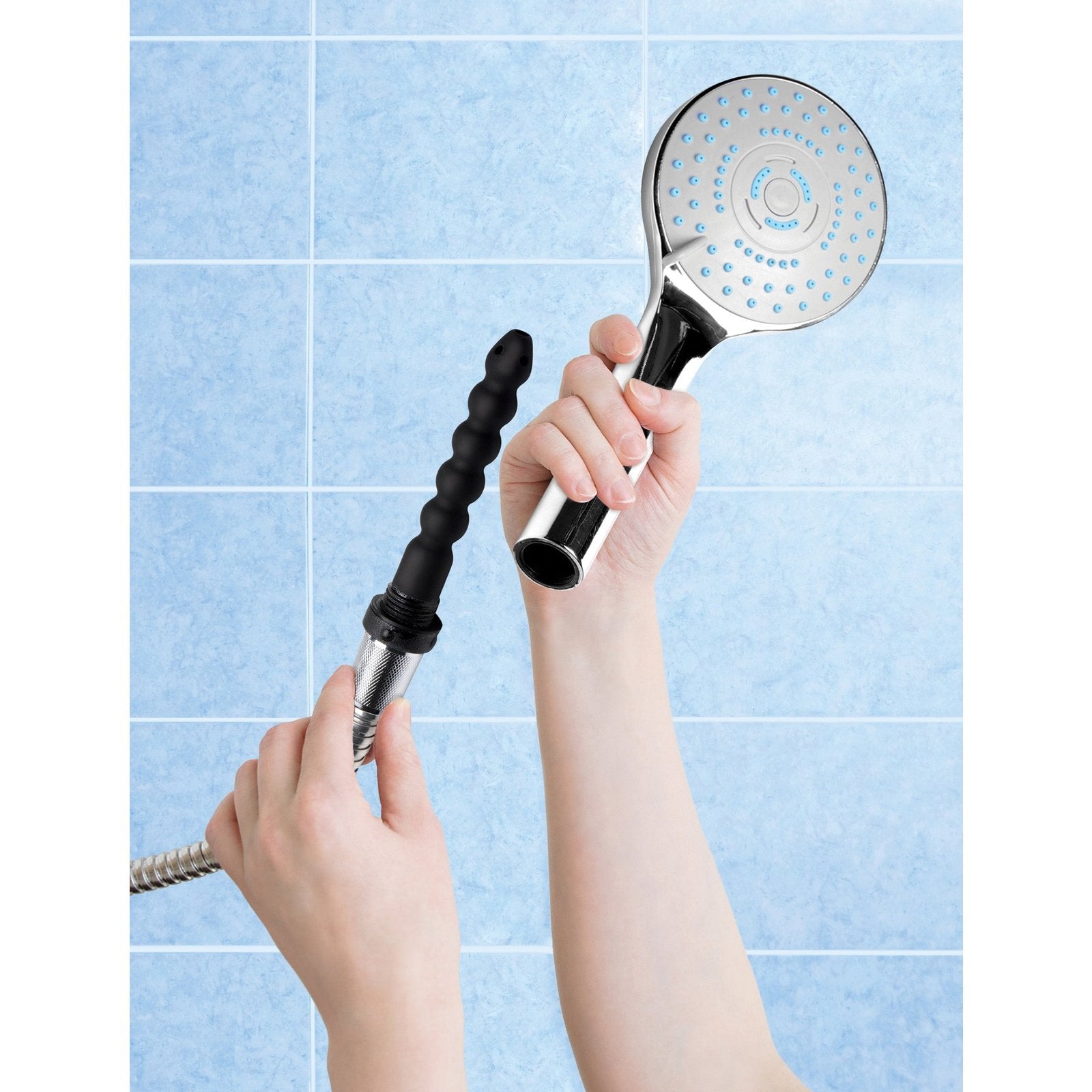 Shower Head With Silicone Enema Nozzle MS - My Secret Sex Toy Delivery Shower Head With Silicone Enema Nozzle MS - My Secret Sex Toy Delivery