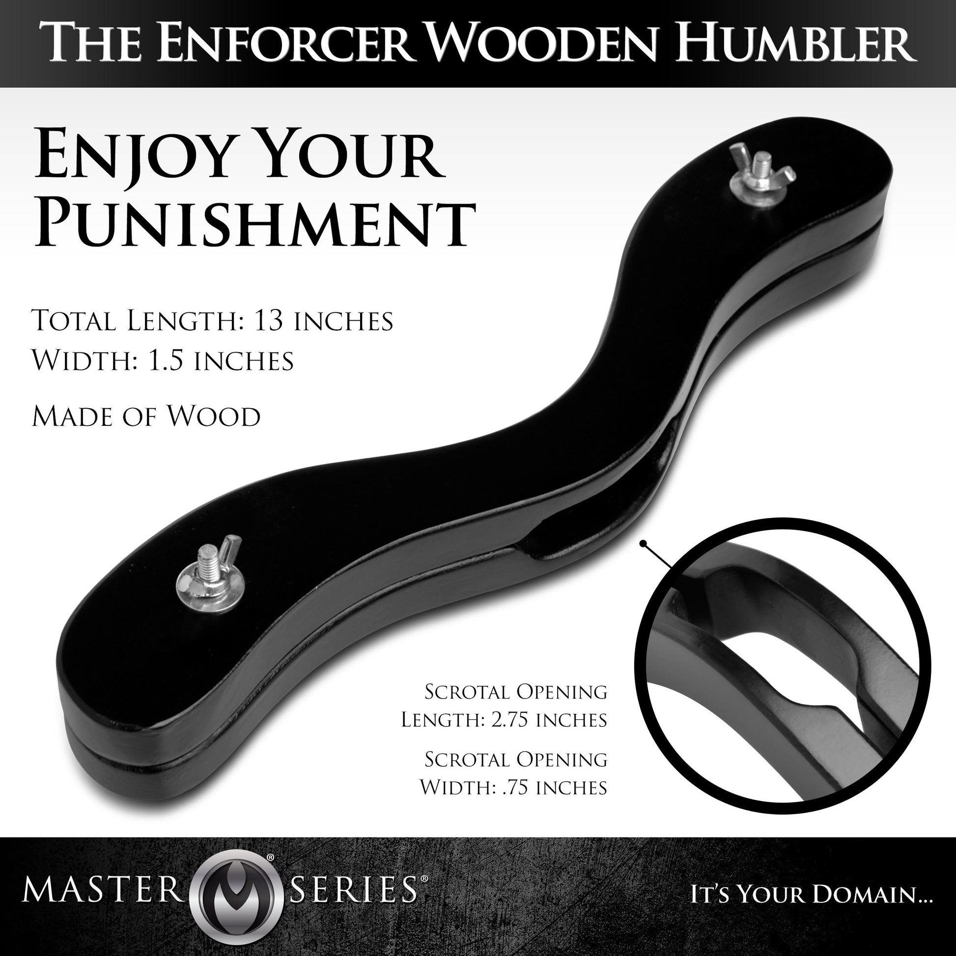 The Enforcer Black Wooden Humbler MS - My Secret Sex Toy Delivery The Enforcer Black Wooden Humbler MS - My Secret Sex Toy Delivery