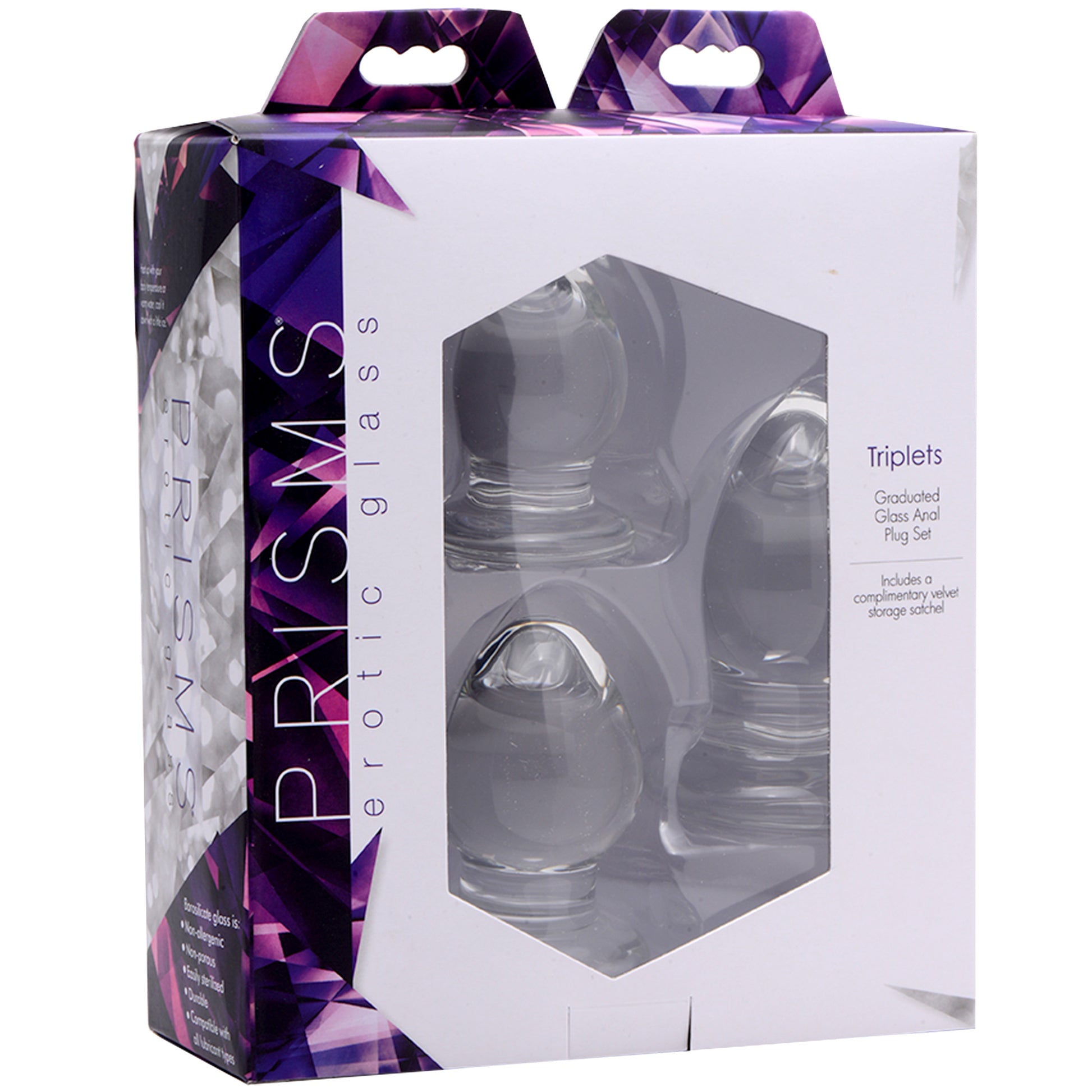 Triplets 3 Piece Glass Anal Plug Kit MS - My Secret Sex Toy Delivery Triplets 3 Piece Glass Anal Plug Kit MS - My Secret Sex Toy Delivery