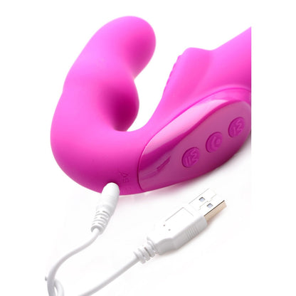 Evoke Rechargeable Vibrating Silicone Strapless Strap On