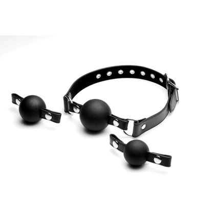 Interchangeable Silicone Ball Gag Set MS - My Secret Sex Toy Delivery Interchangeable Silicone Ball Gag Set MS - My Secret Sex Toy Delivery