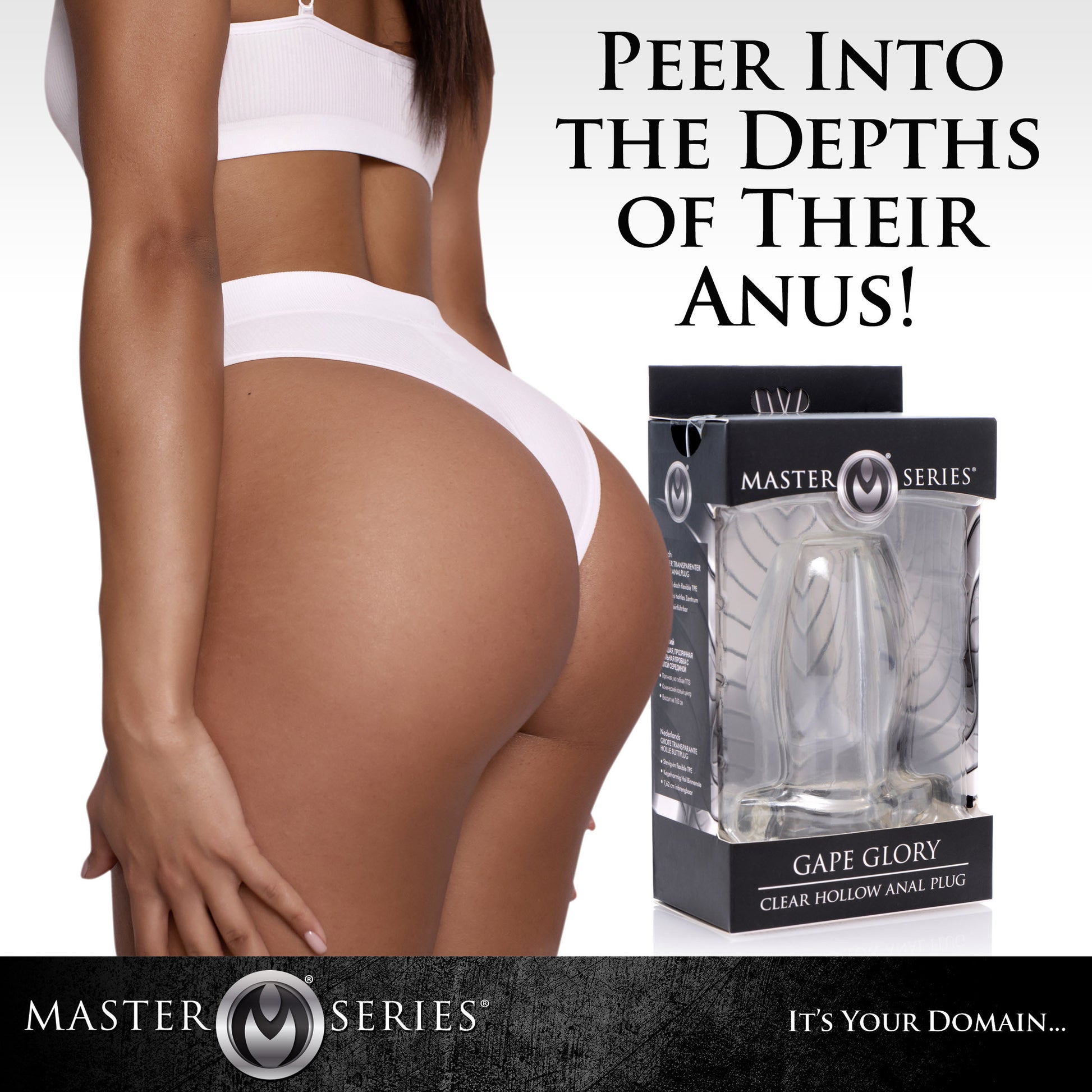 Gape Glory Clear Hollow Anal Plug MS - My Secret Sex Toy Delivery Gape Glory Clear Hollow Anal Plug MS - My Secret Sex Toy Delivery