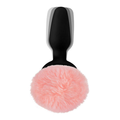 Remote Control Vibrating Pink Bunny Tail Anal Plug