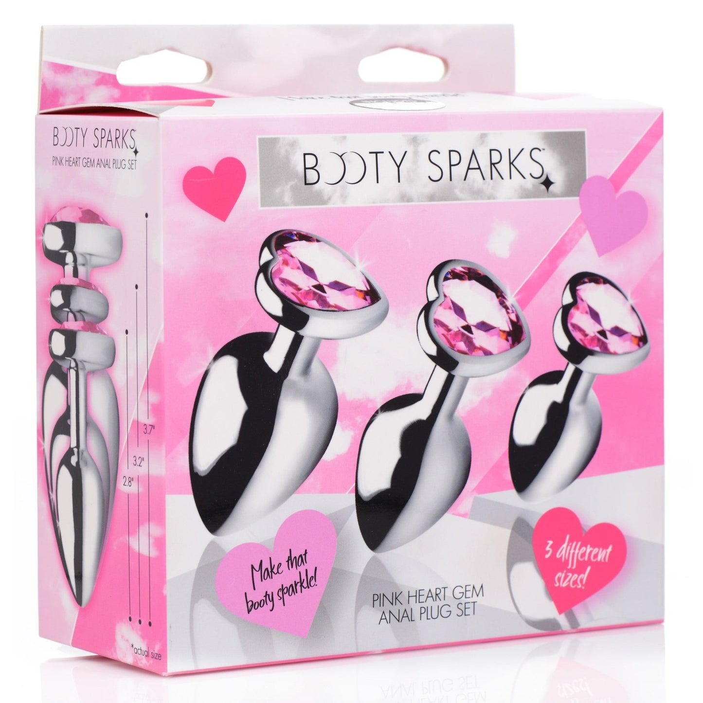 Pink Heart Anal Plug Set