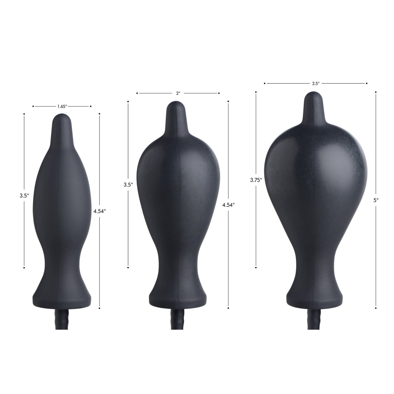 Dark Inflator Silicone Inflatable Anal Plug