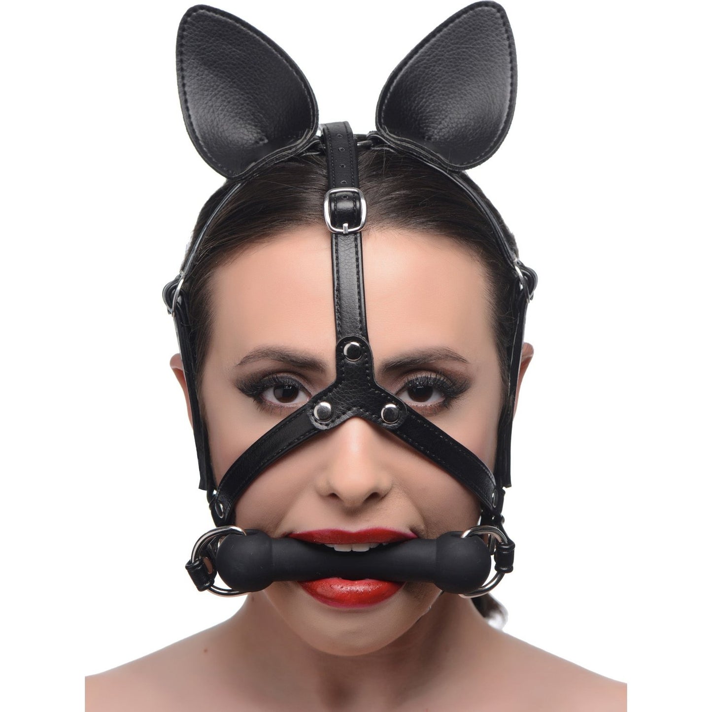 Dark Horse Pony Head Harness With Silicone Bit