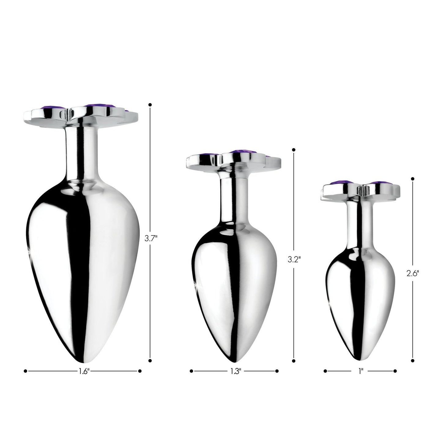 Flower Hearts Anal Plug Set