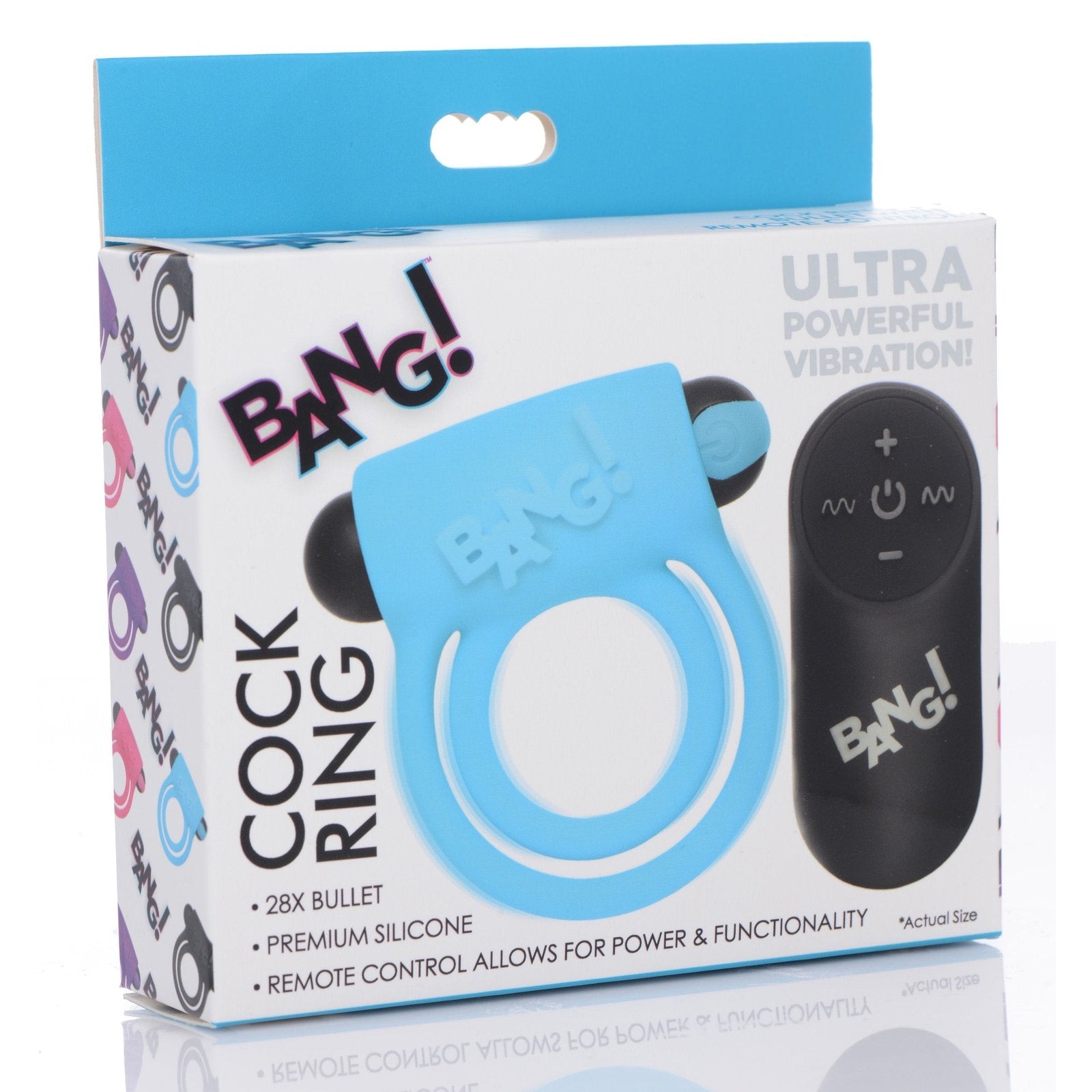 Remote Control 28x Vibrating Cock Ring And Bullet