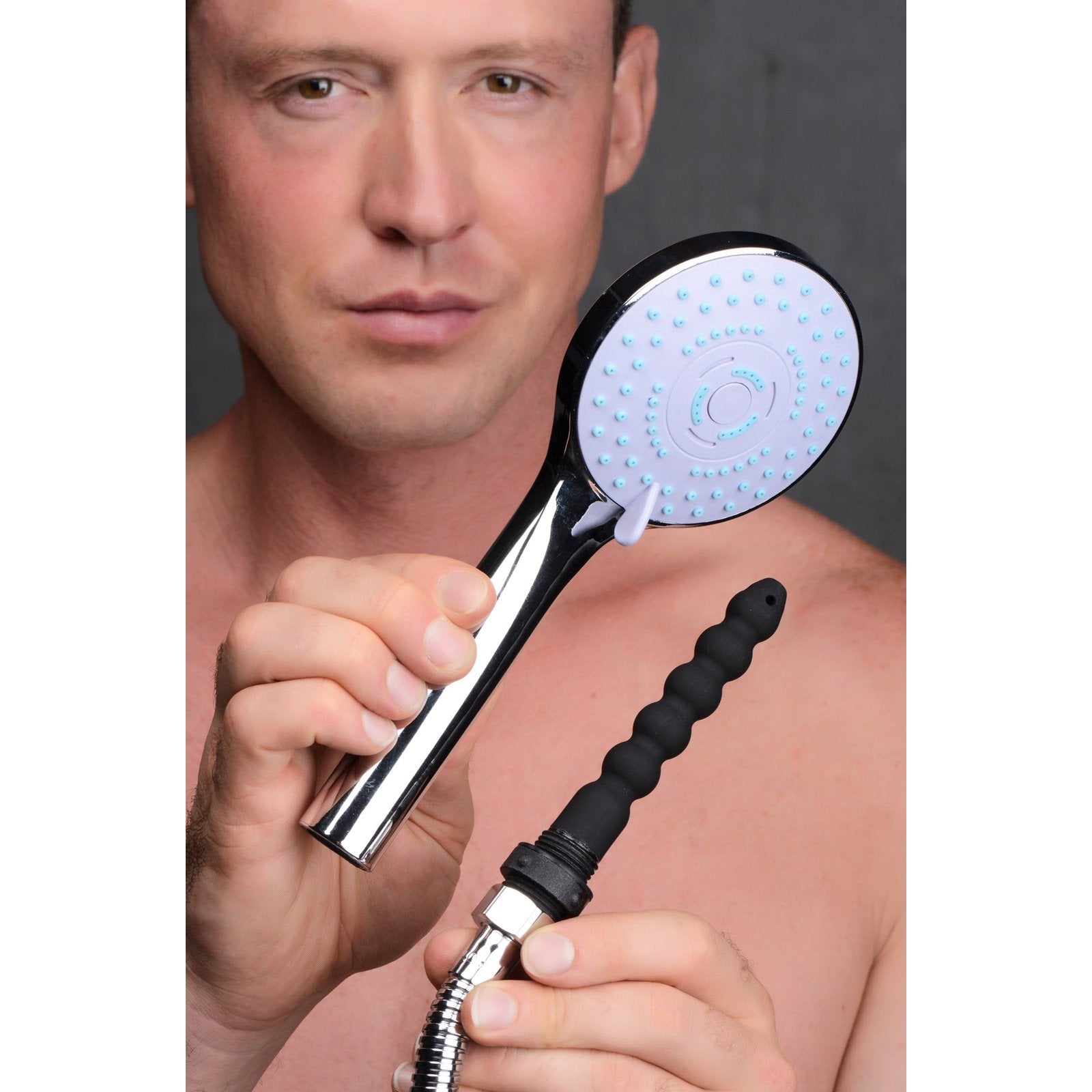 Shower Head With Silicone Enema Nozzle MS - My Secret Sex Toy Delivery Shower Head With Silicone Enema Nozzle MS - My Secret Sex Toy Delivery