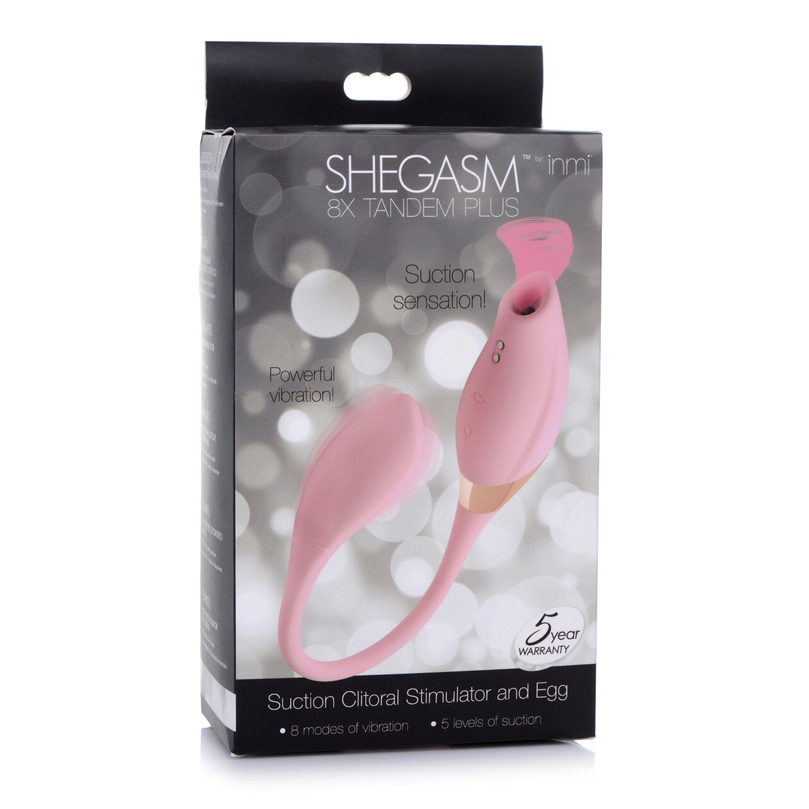 Shegasm 8x Tandem Plus Silicone Suction Clitoral Stimulator And Egg