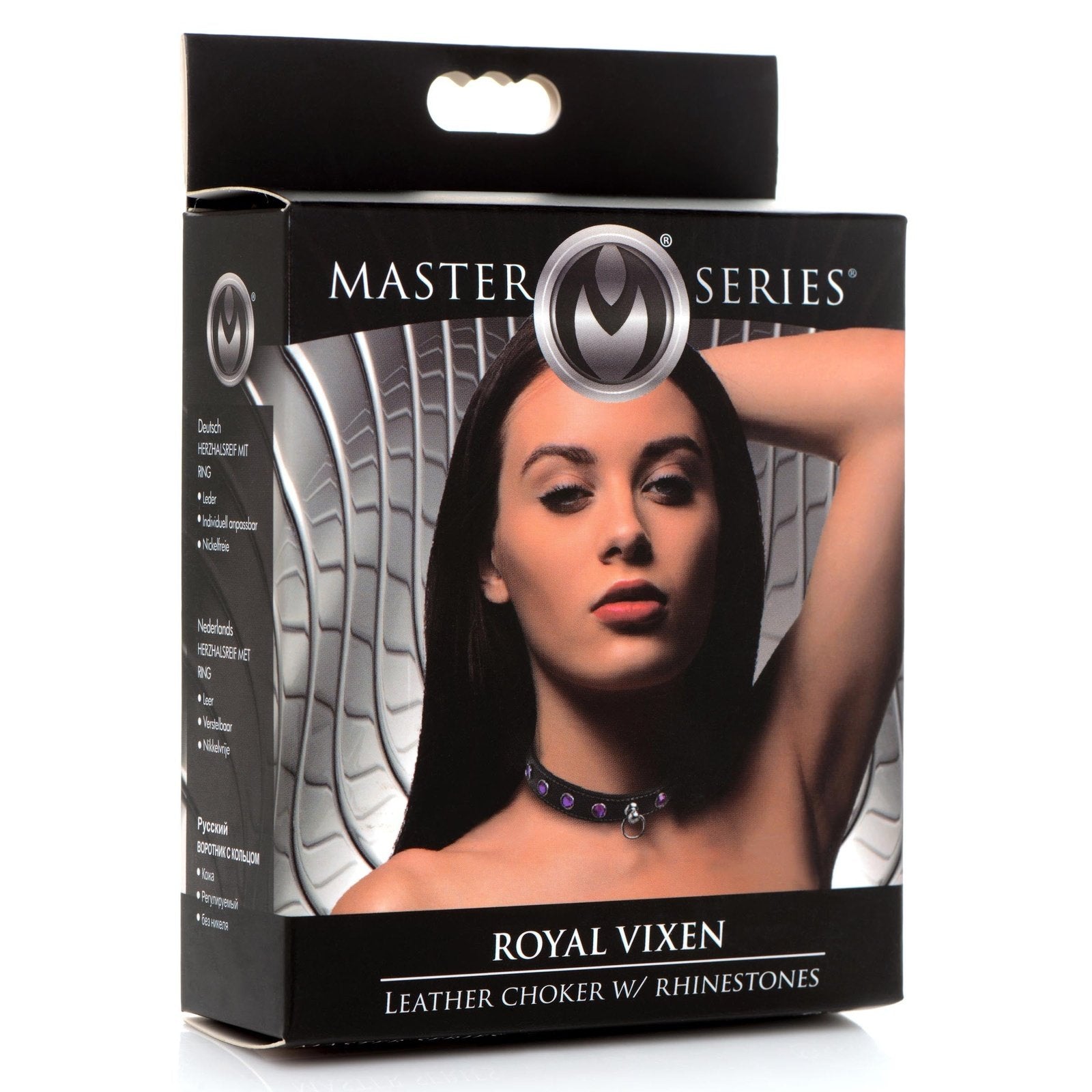 Royal Vixen Leather Choker With Rhinestones - Purple MS - My Secret Sex Toy Delivery Royal Vixen Leather Choker With Rhinestones - Purple MS - My Secret Sex Toy Delivery