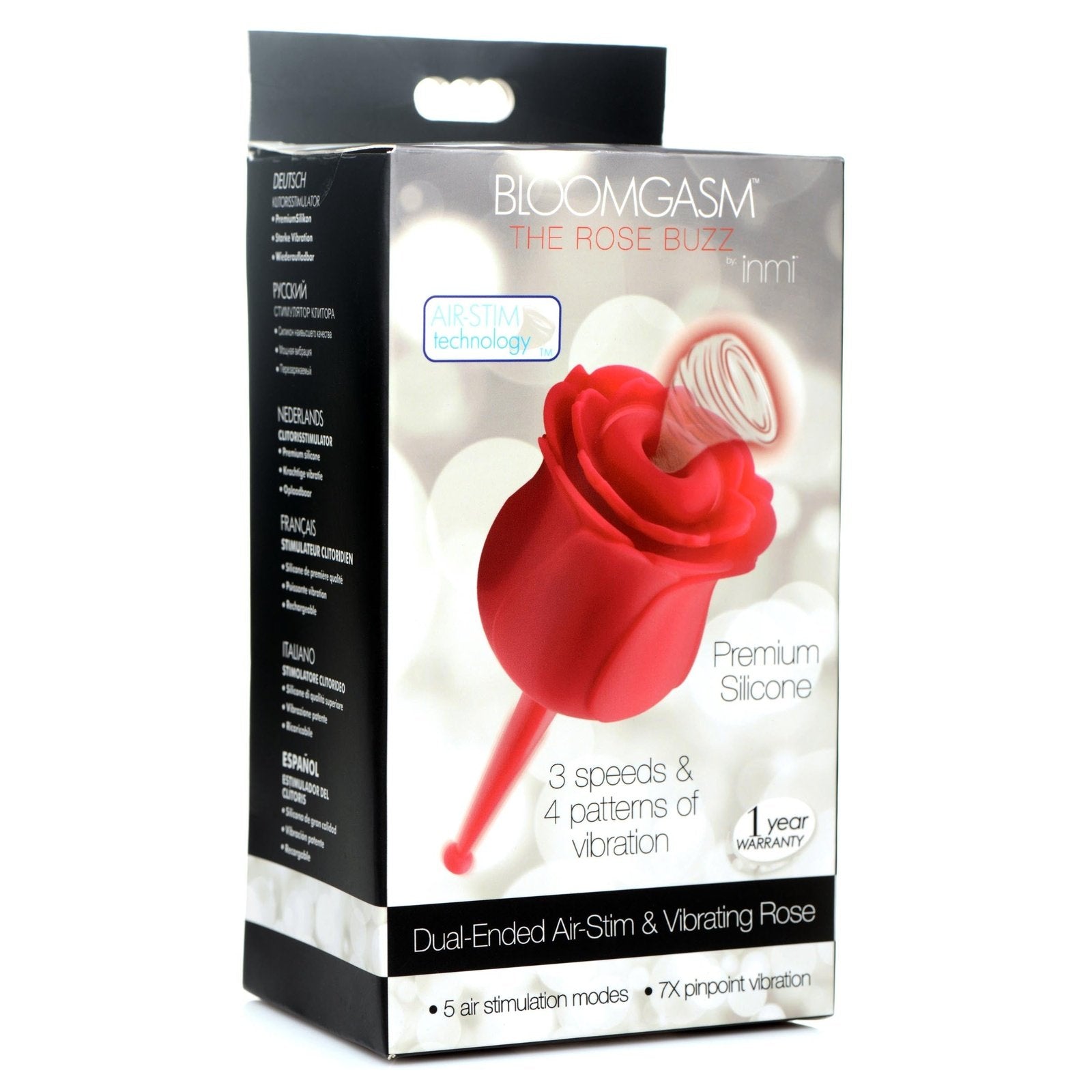 Bloomgasm Rose Buzz 7x Silicone Clit Stimulator And Vibrator