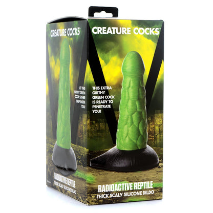 Radioactive Scaly Reptile Thick Silicone Dildo