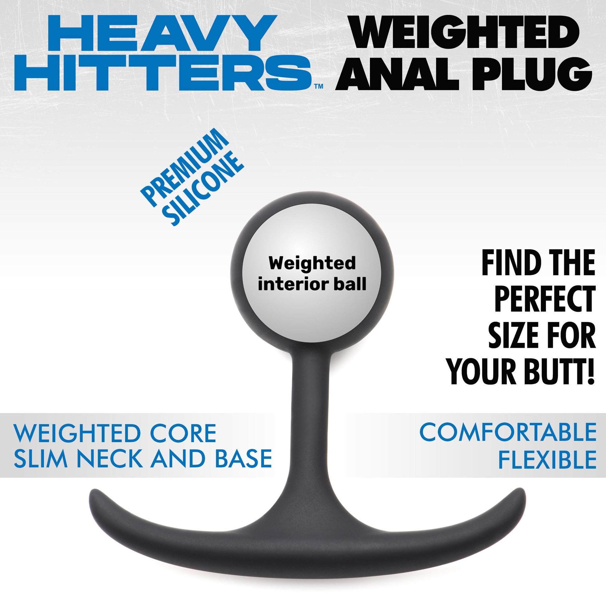 Premium Silicone Round Weighted Anal Plug - Xl MS - My Secret Sex Toy Delivery Premium Silicone Round Weighted Anal Plug - Xl MS - My Secret Sex Toy Delivery