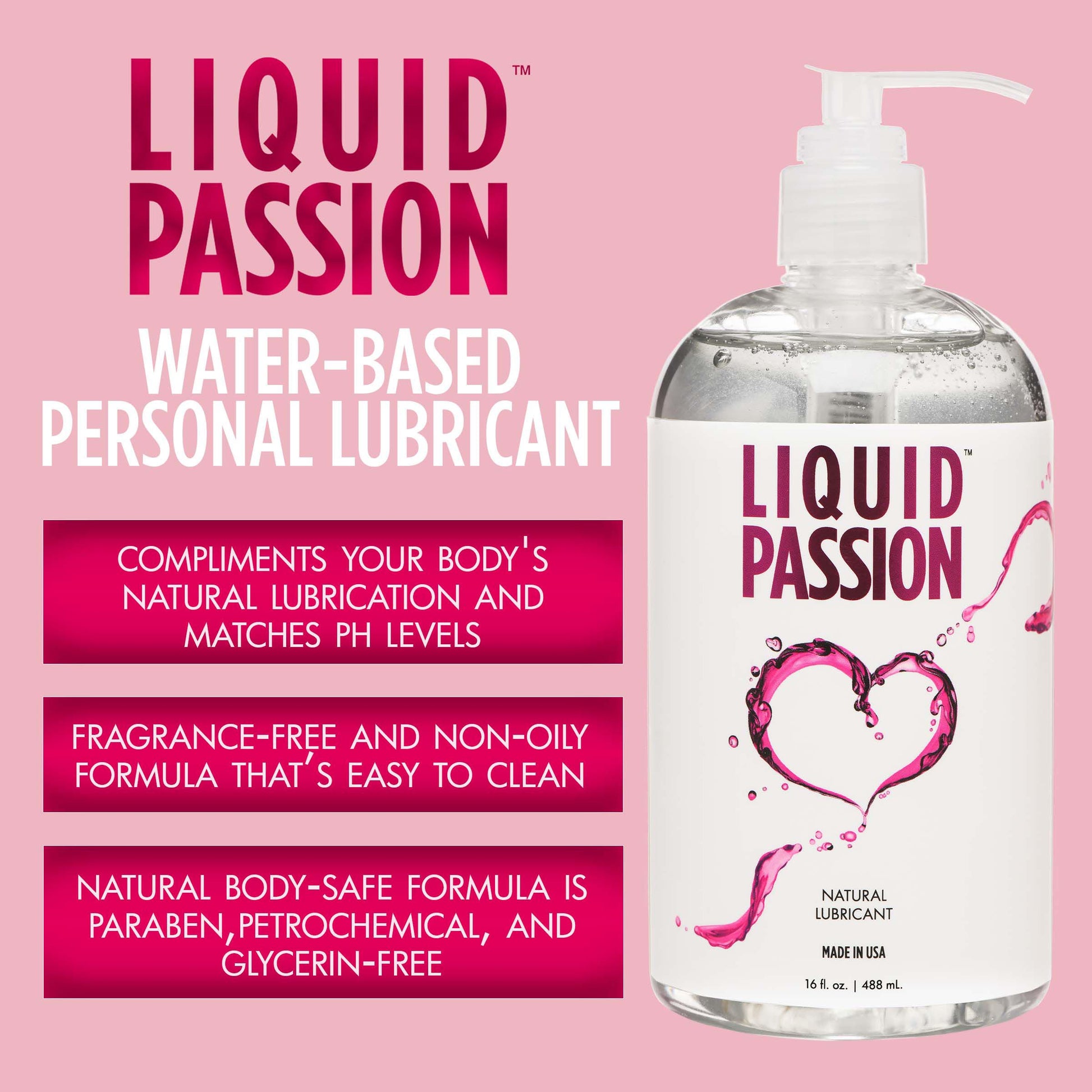 Liquid Passion Natural Lubricant - 16oz MS - My Secret Sex Toy Delivery Liquid Passion Natural Lubricant - 16oz MS - My Secret Sex Toy Delivery