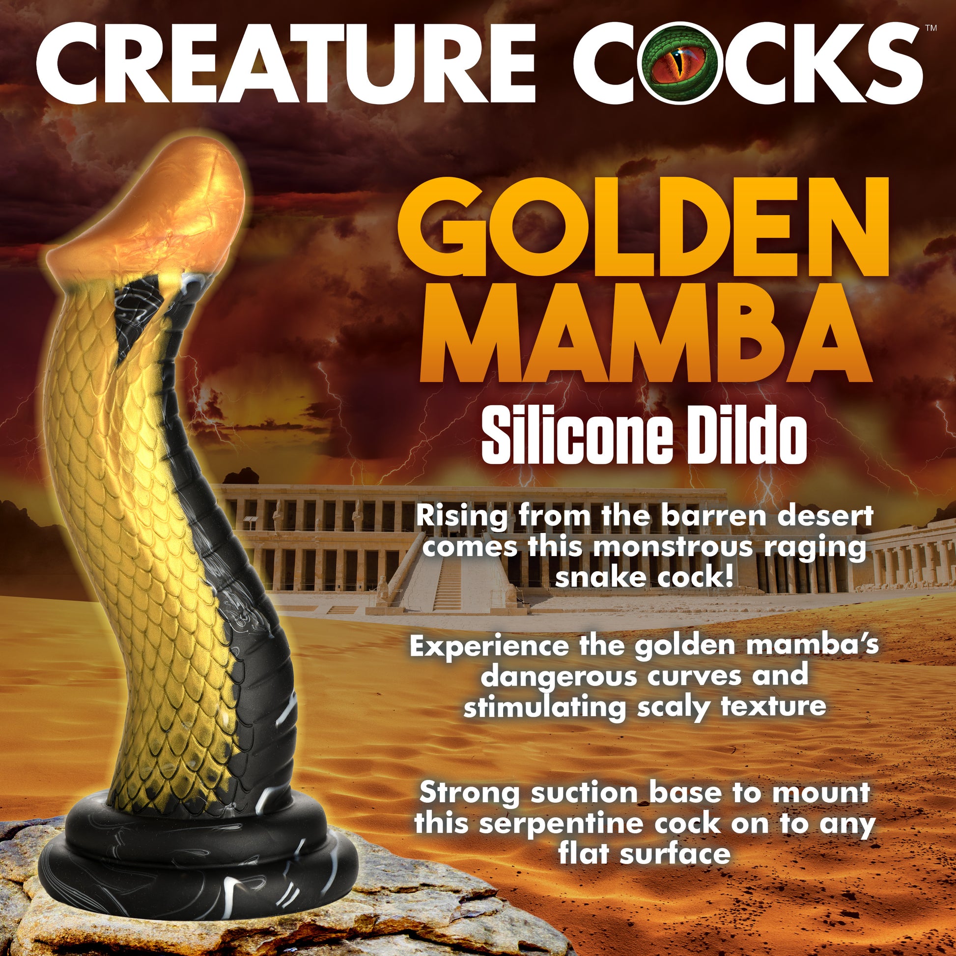 Golden Mamba Silicone Dildo MS - My Secret Sex Toy Delivery Golden Mamba Silicone Dildo MS - My Secret Sex Toy Delivery