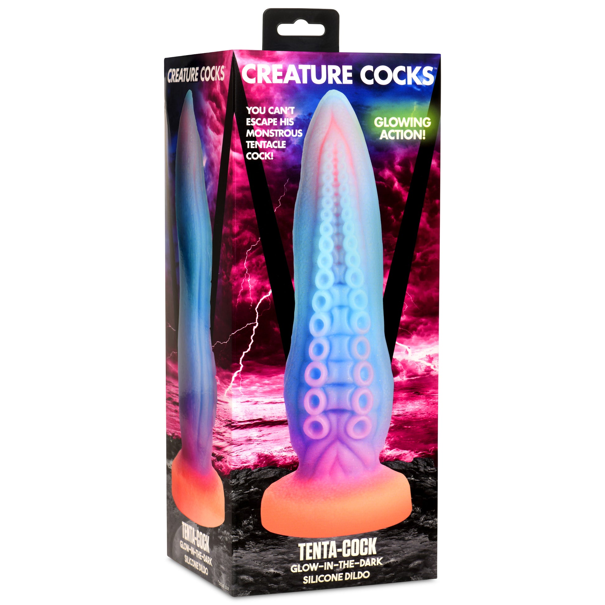 Tenta-cock Glow-in-the-dark Silicone Dildo