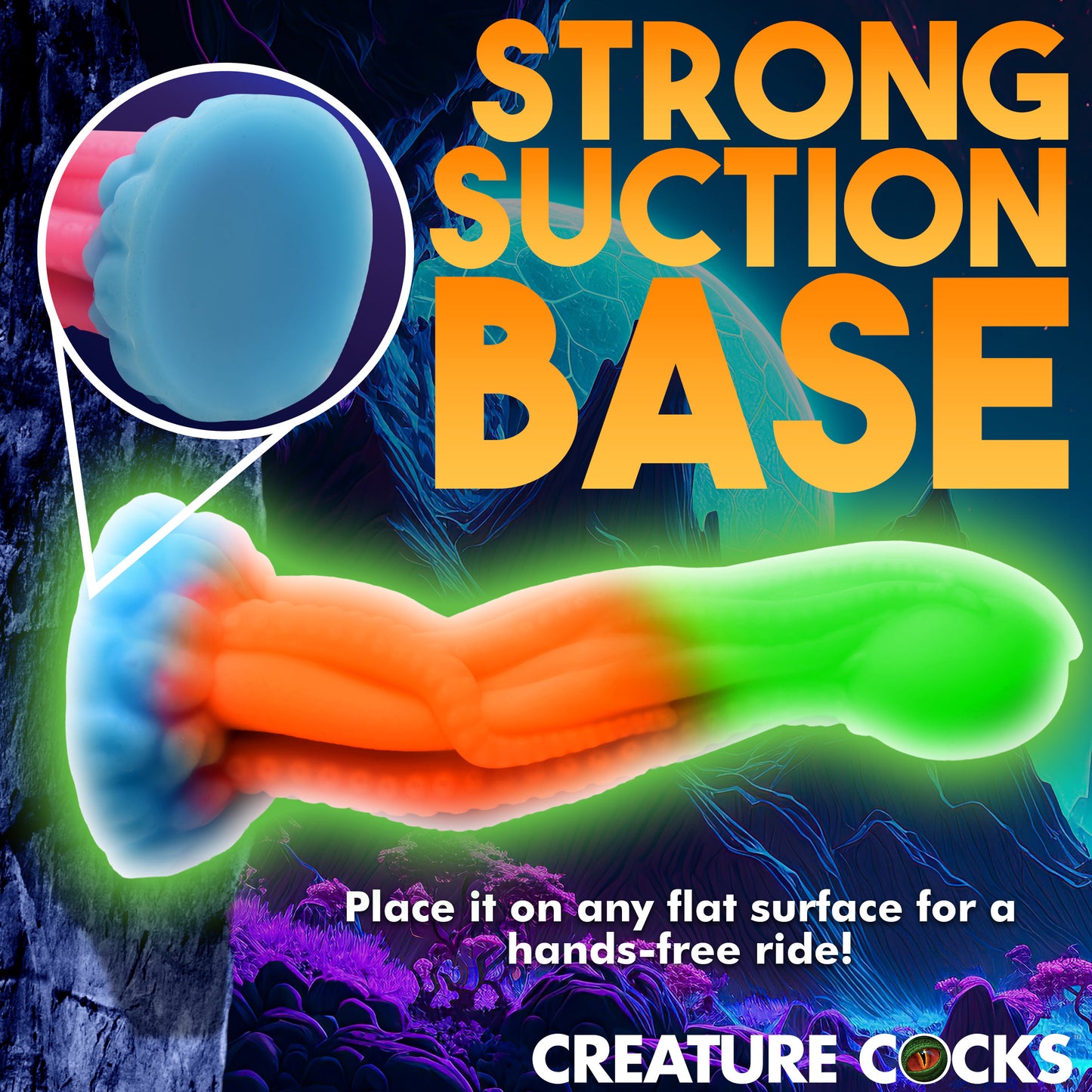 Tenta-glow Glow-in-the-dark Silicone Dildo