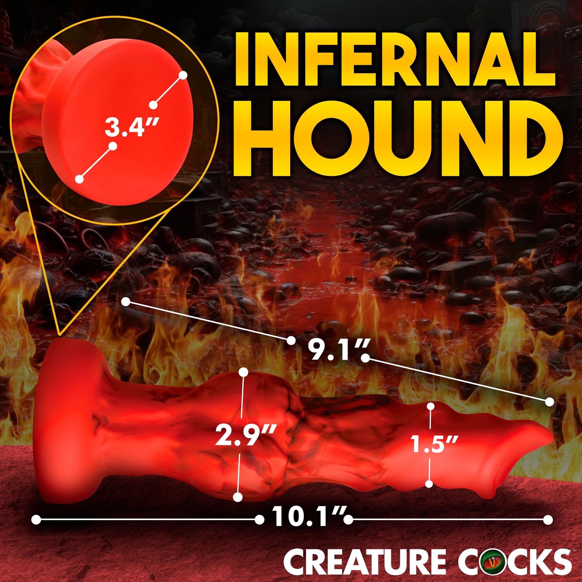 Fire Hound Silicone Dildo