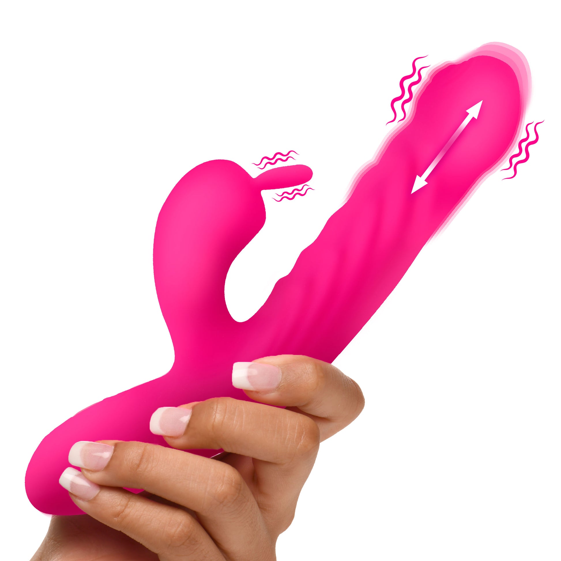 Thrusting And Vibrating Silicone Rabbit Vibrator MS - My Secret Sex Toy Delivery Thrusting And Vibrating Silicone Rabbit Vibrator MS - My Secret Sex Toy Delivery