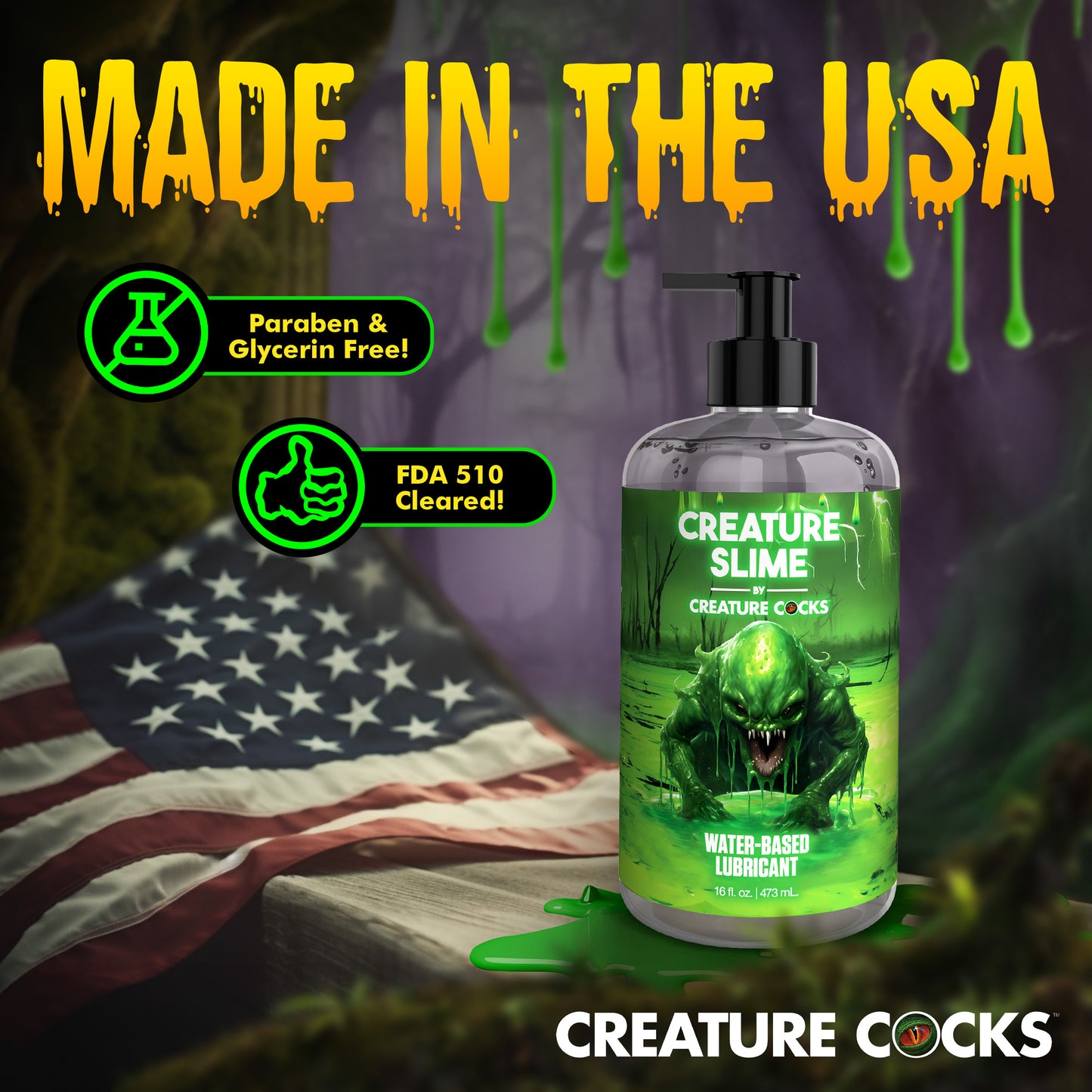 Creature Slime Water-based Lubricant - 16oz