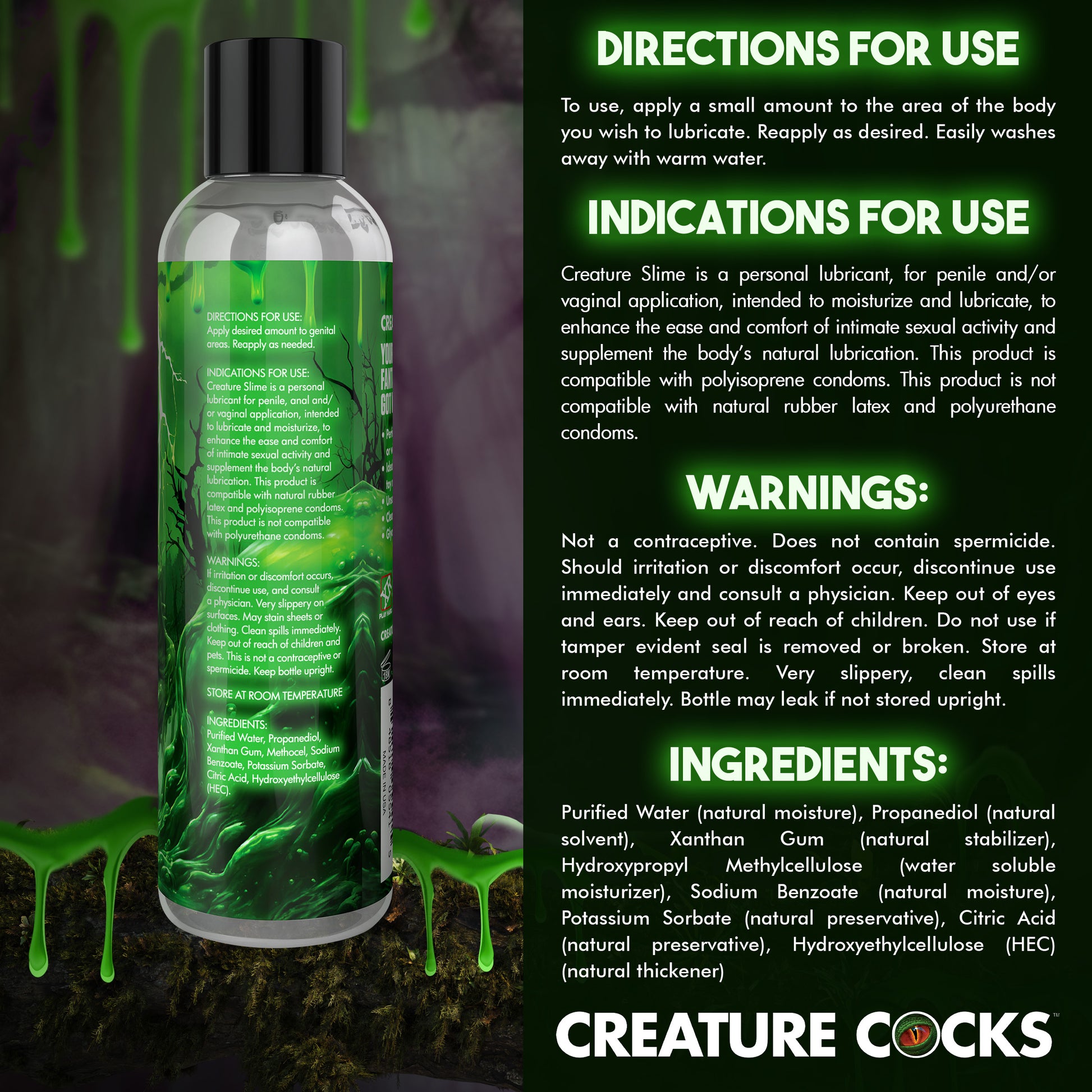 Creature Slime Water-based Lubricant - 8oz MS - My Secret Sex Toy Delivery Creature Slime Water-based Lubricant - 8oz MS - My Secret Sex Toy Delivery