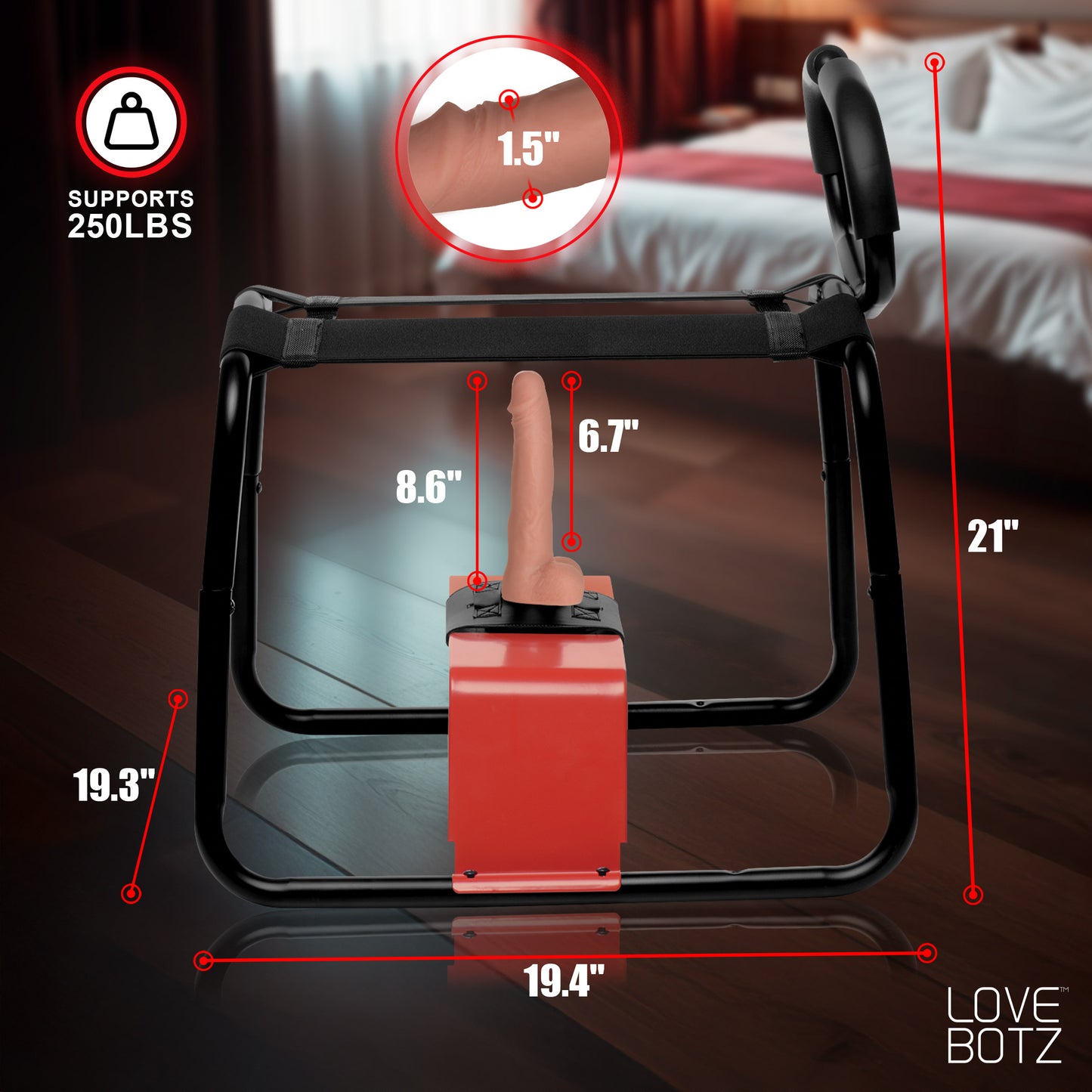 Bangin' Bench With Thrusting And Vibrating Dildo