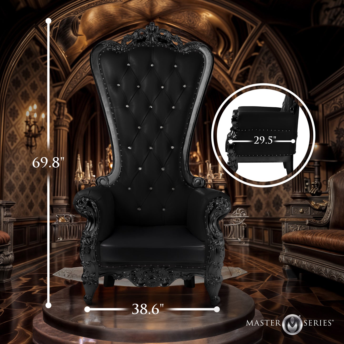 Bdsm Throne Chair - Black
