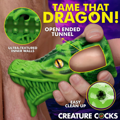 Dragon Tamer Silicone Stroker - Green