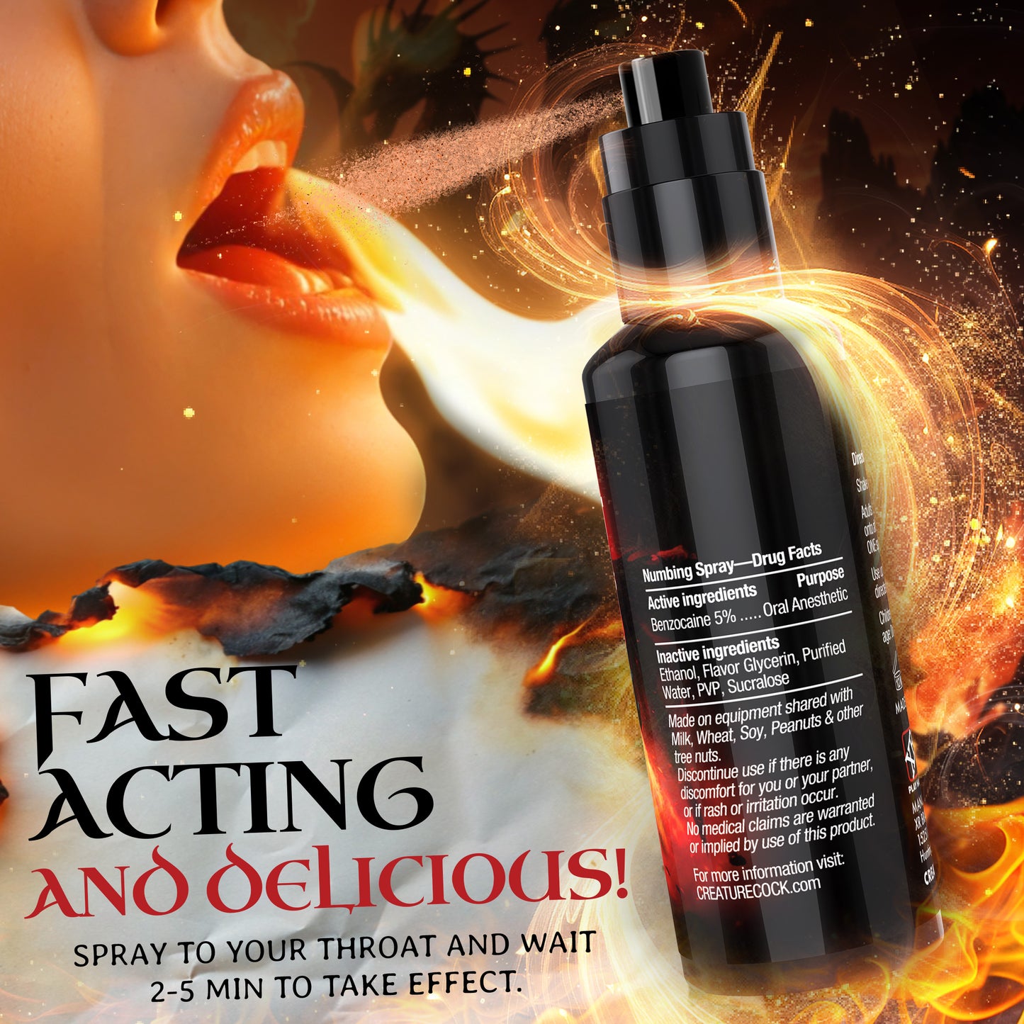 Deep Throat Cinnamon Numbing Spray