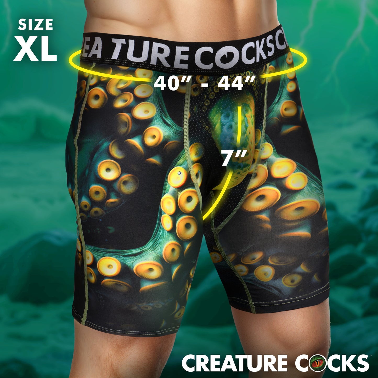 Creature Wear Monstropus Tentacled Monster Boxer Shorts - X-large