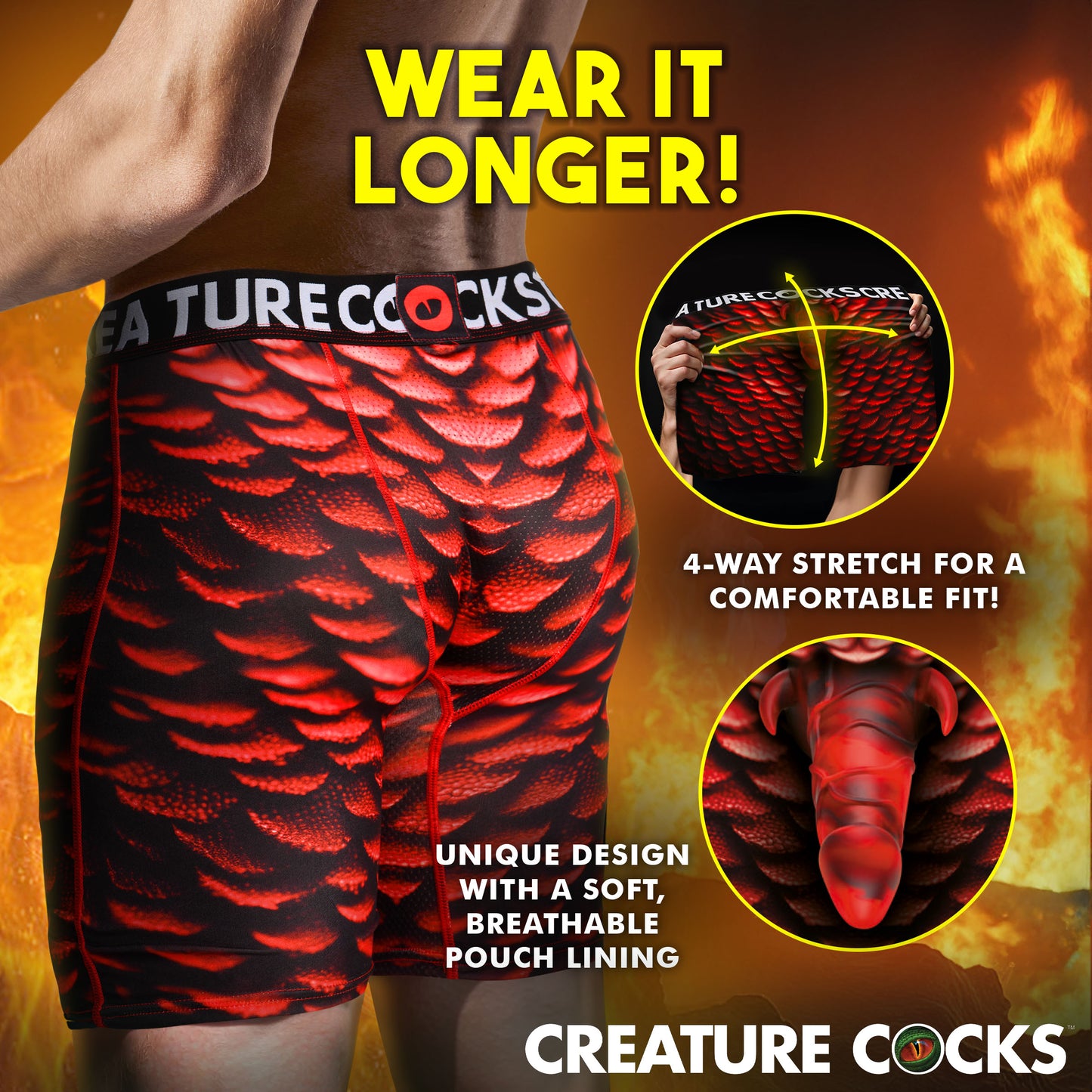 Creature Wear Horny Devil Demon Boxer Shorts - Small