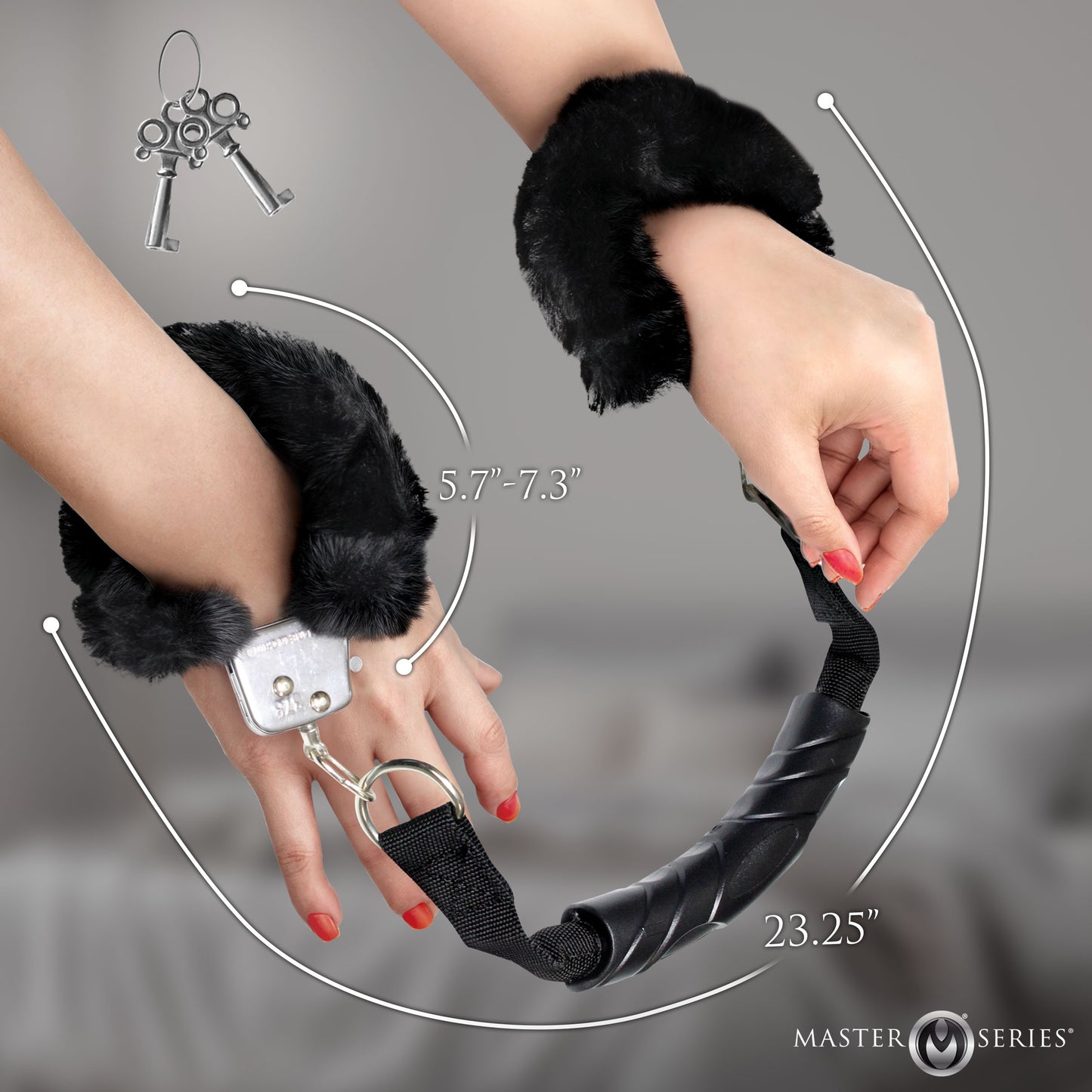 The Handler Furry Handcuffs With Handle