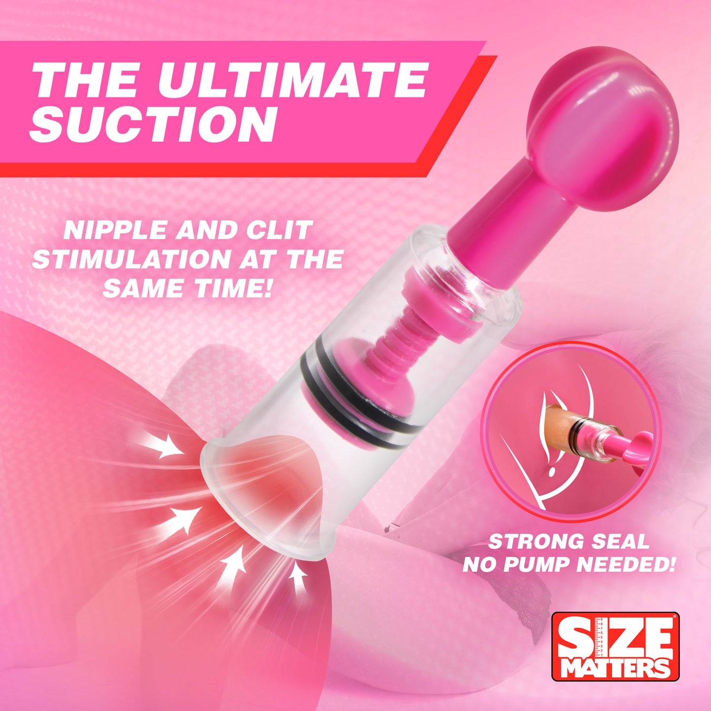 Maxtwist Clit & Nipple Triple Sucker Set - Pink