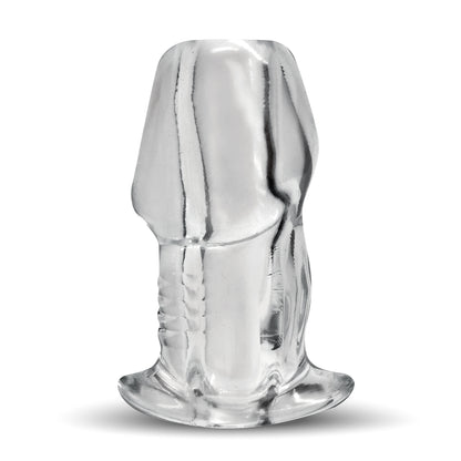 Dicked Clear Hollow Anal Plug - Medium
