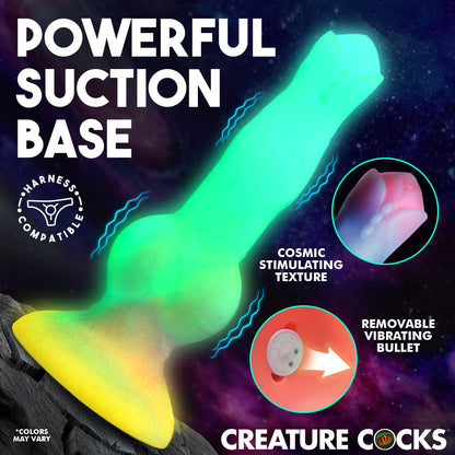 Astro Cock Vibrating Glow-in-the-dark Silicone Dildo