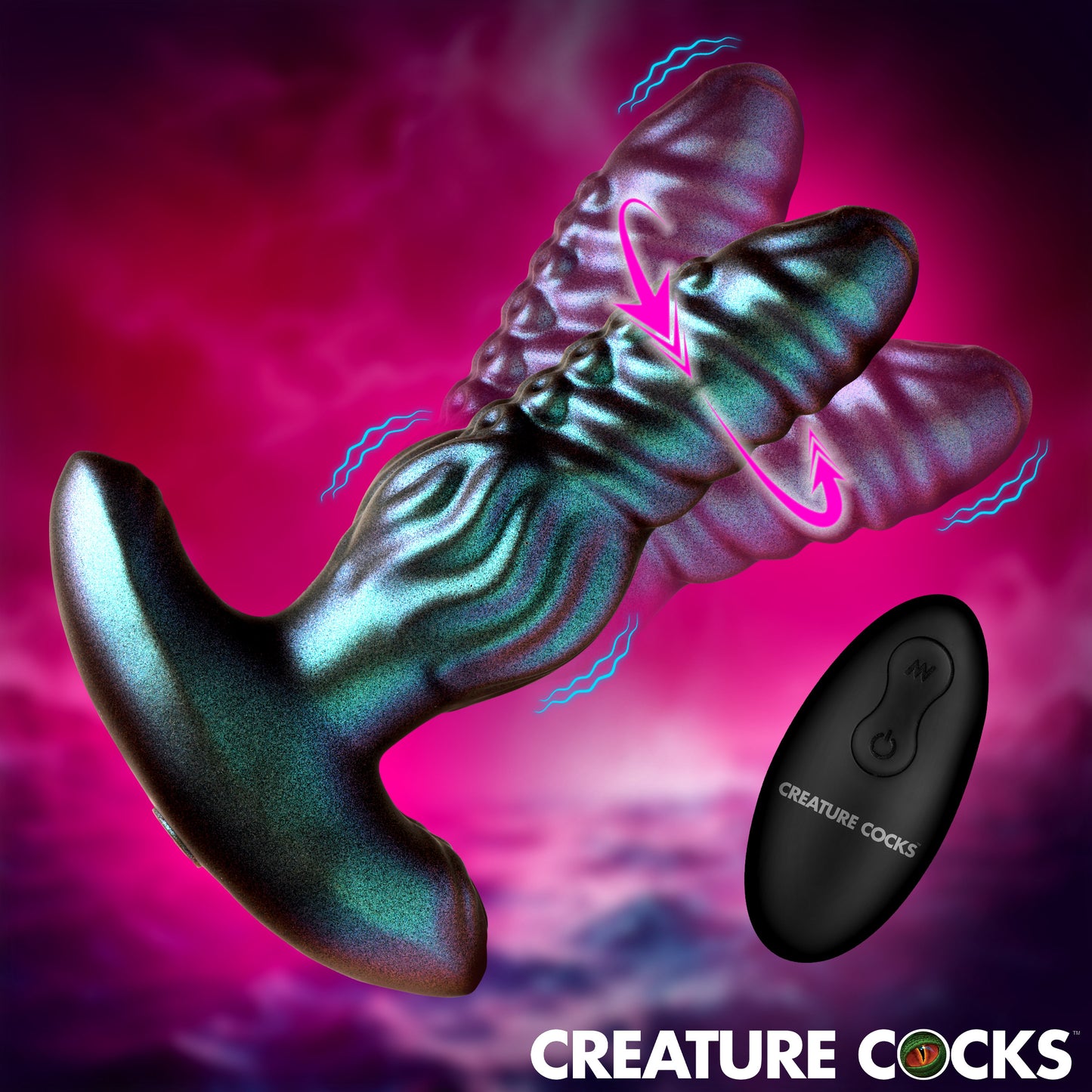 Octo-squirm Vibrating & Squirming Silicone Anal Plug