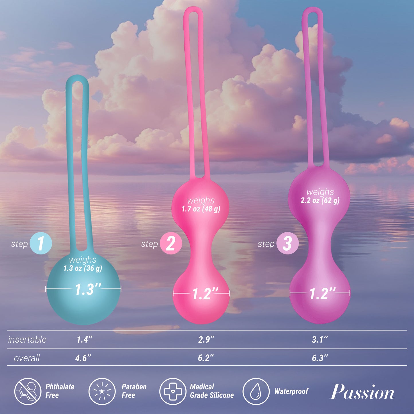 Silicone Weighted Kegel Ball Set