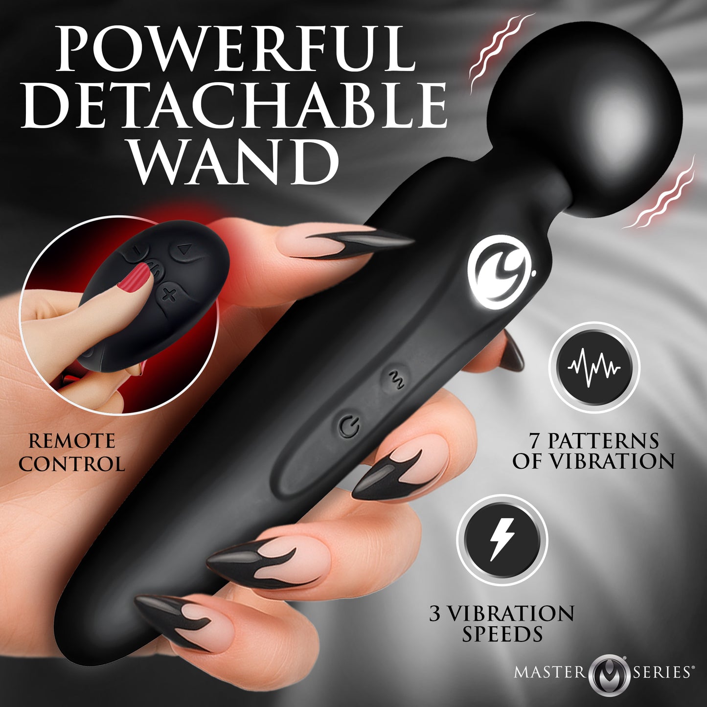 Thunderstick Thigh Strap Vibrating Wand With Harness