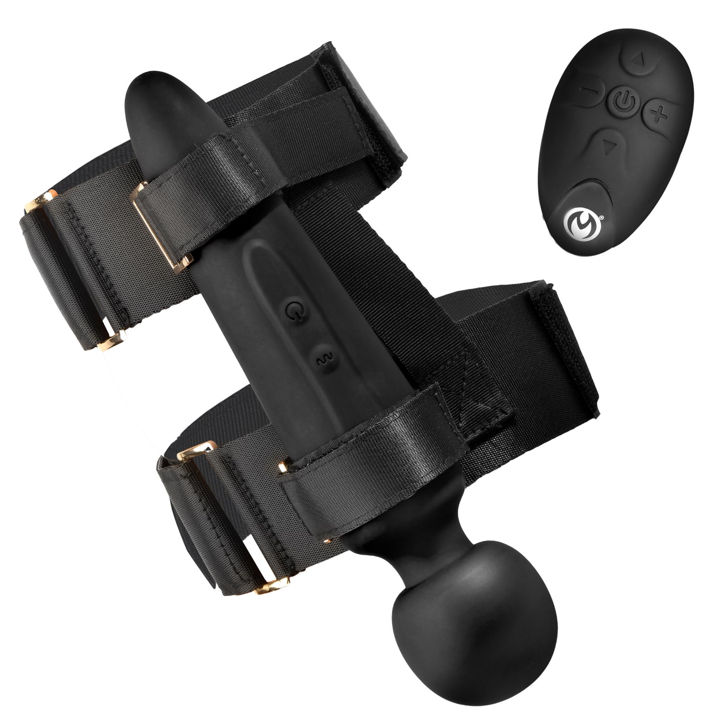 Thunderstick Thigh Strap Vibrating Wand With Harness