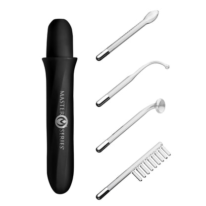 Elektrawand Rechargeable Violet Wand With Attachments - Black